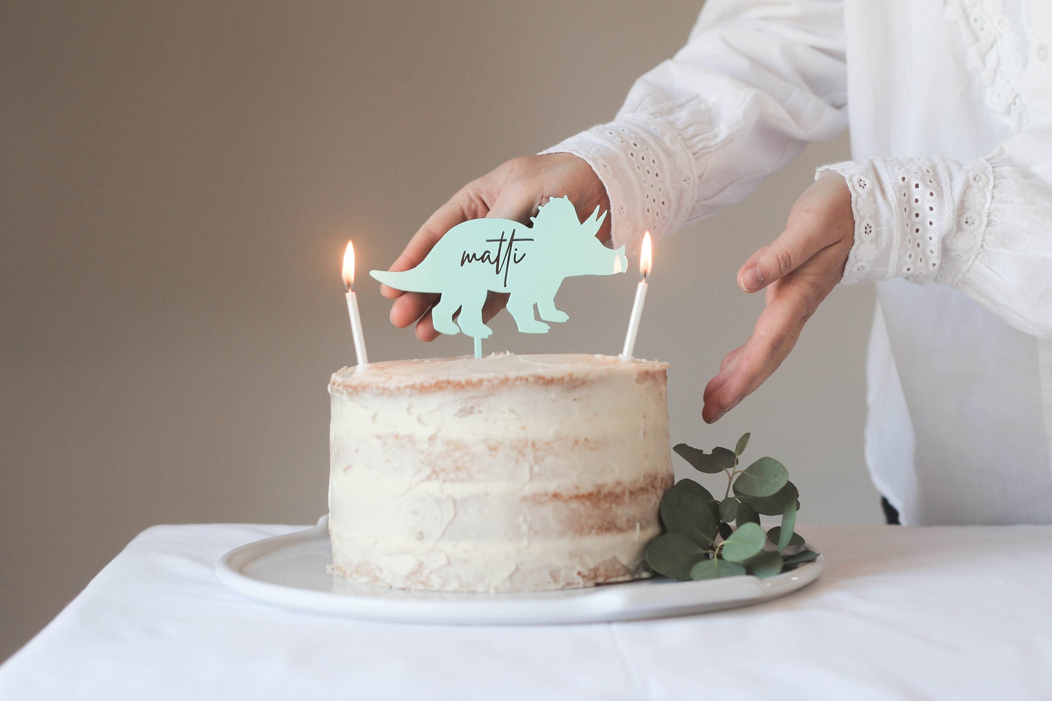 Dinosaur Birthday Cake Topper, Personalised Cake Topper