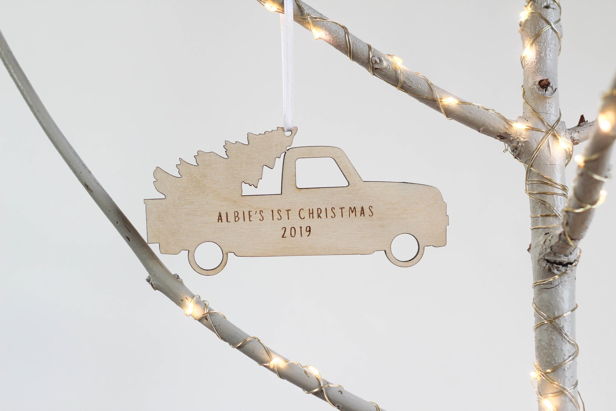 Personalised Christmas Tree Ornament With Car, Family Christmas Bauble
