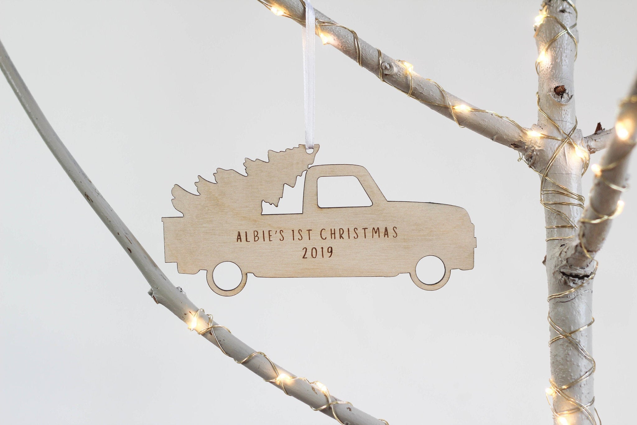 Personalised Christmas Tree Ornament With Car, Family Christmas Bauble