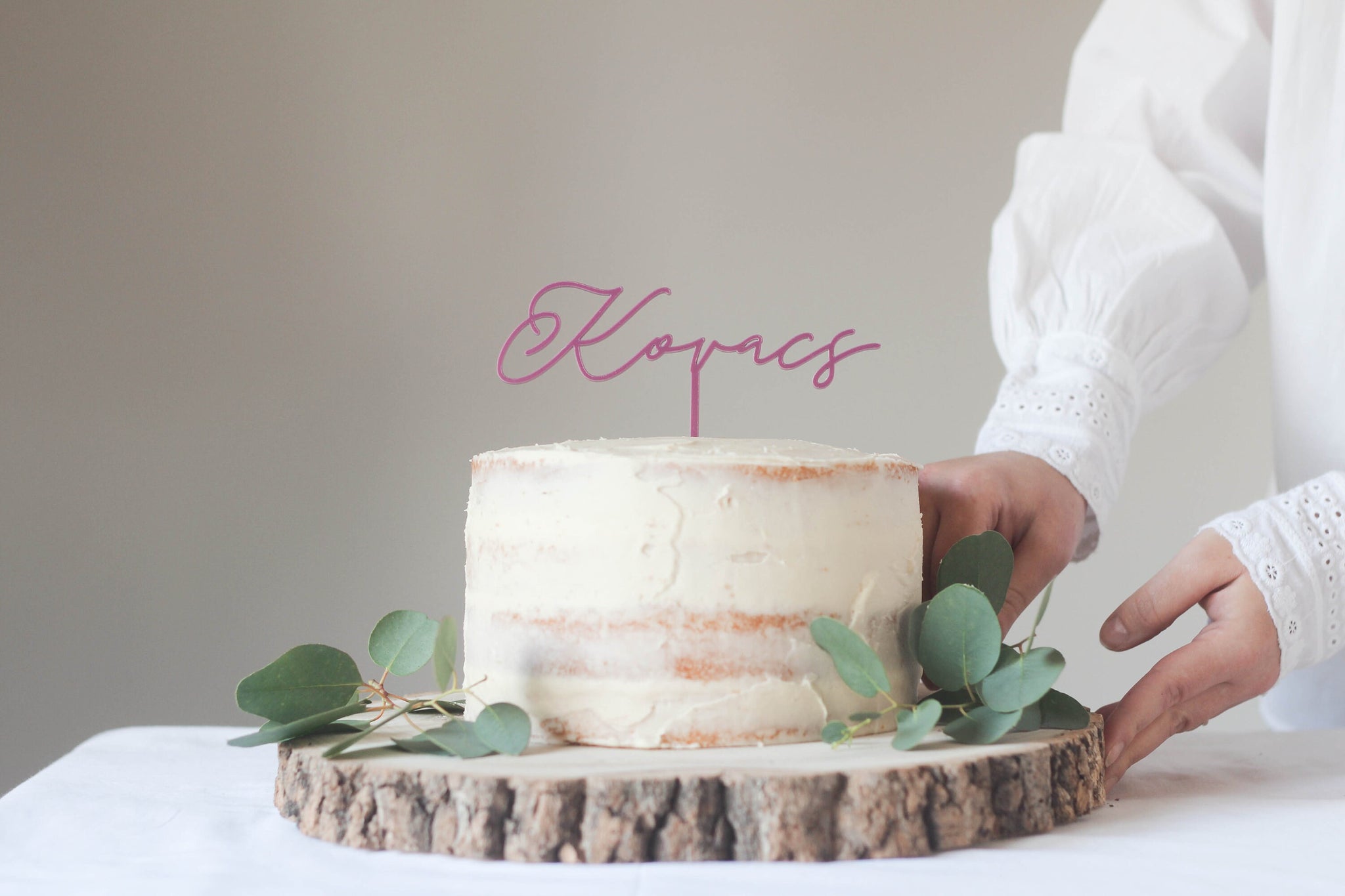 Surname Wedding Cake Topper - A Minimal Wedding Cake Topper That Compliments Any Wedding Cake And Decor