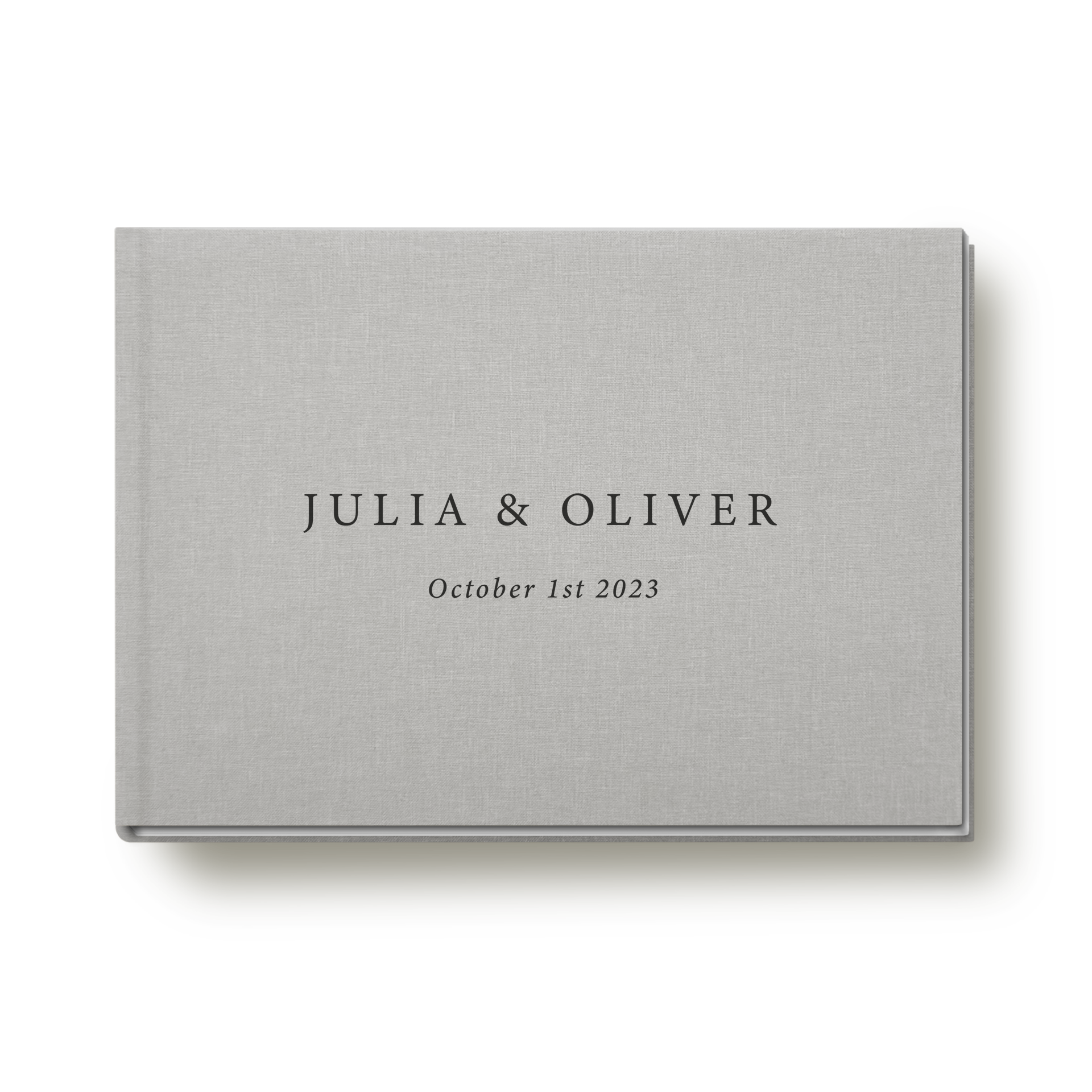 Simple Linen Wedding Guest Book