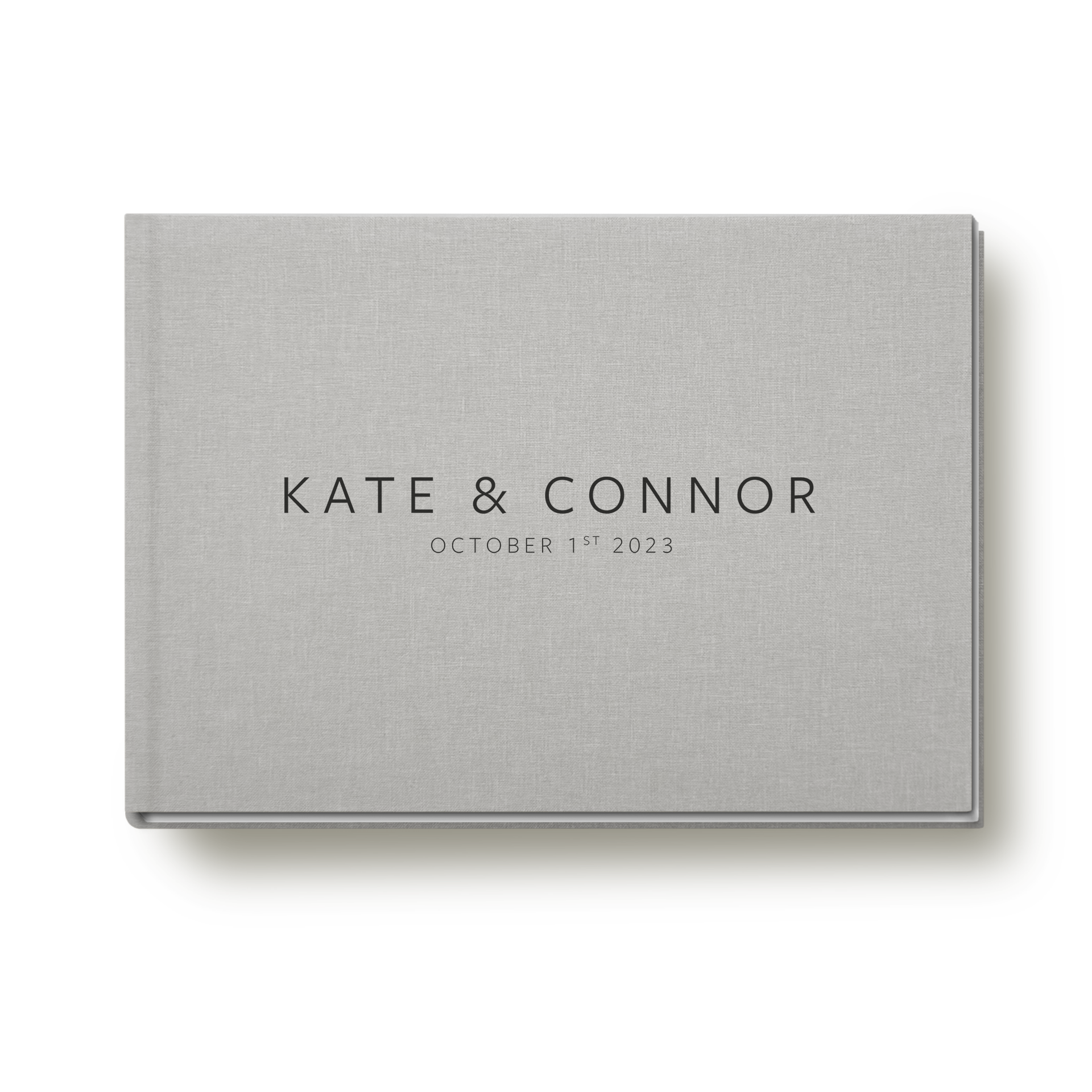 Simple Linen Wedding Guestbook