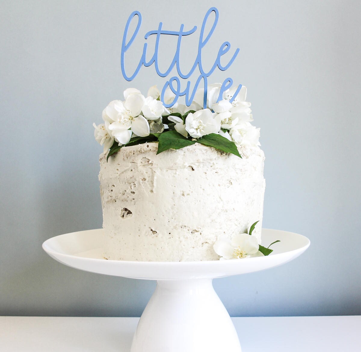 Little One Birthday Cake Topper - Baby Shower Cake Topper, Baby Boy Cake Topper