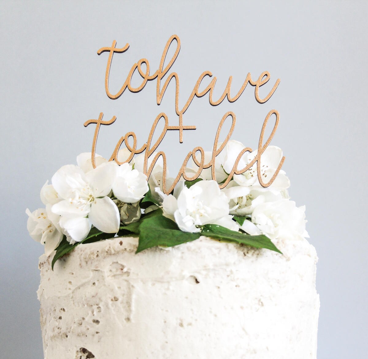 Gold To Have & To Hold Wedding Cake Topper - Golden Cake Topper, Cake Topper uk