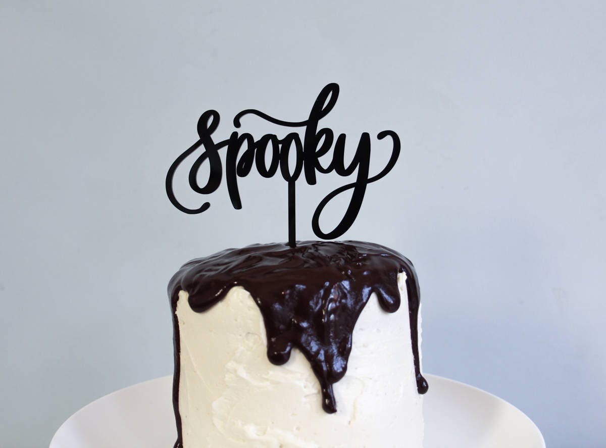 Spooky Cake Topper, Fall Decor