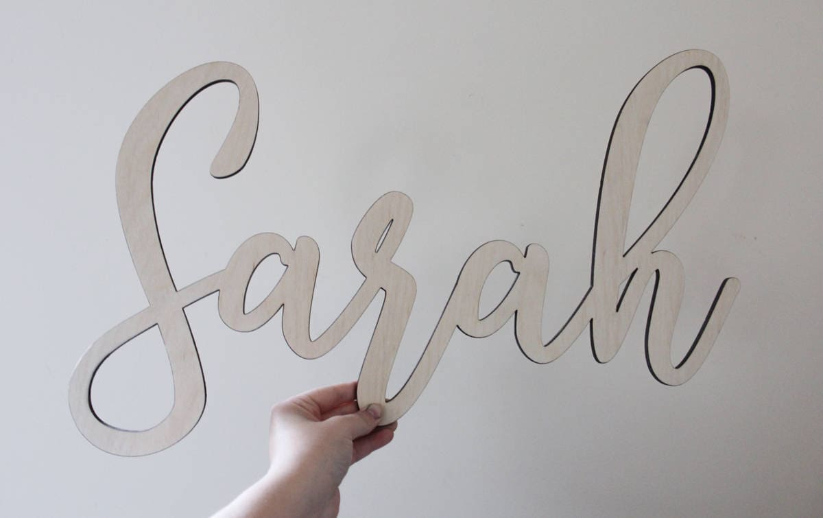 Nursery Name Sign Nursery Wall Art Nursery Decor Baby Shower Gift Wood Sign Woodland Nursery Art Kids Room Decor Custom Baby Last Name Sign