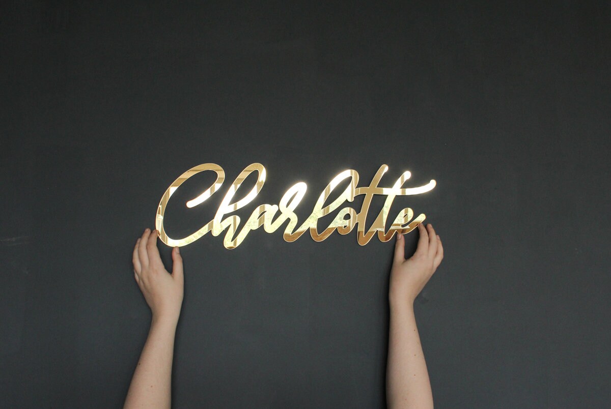 Custom Name Sign, Mirror Name Sign