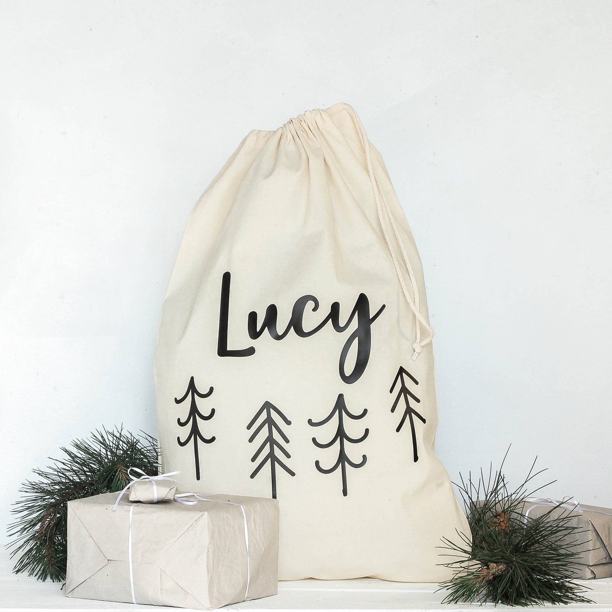 Santa Sack With Name, Personalised Bag