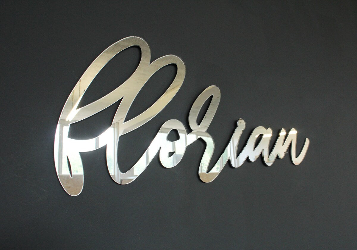Custom Name Sign, Mirror Name Sign