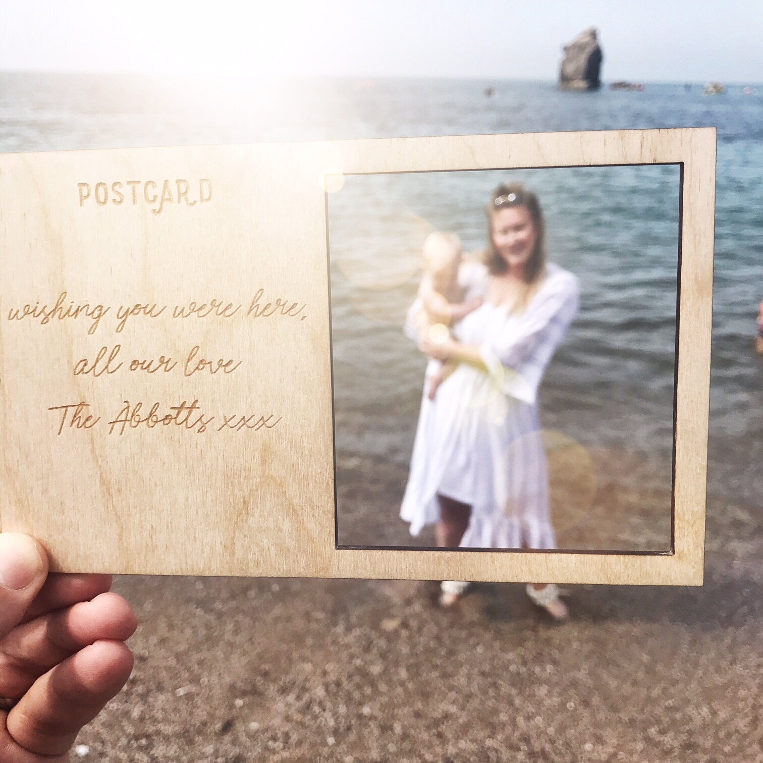 Wooden Postcard Photography Prop, Photo Booth Props Newborn Baby Photo Prop Baby Shower Gift Wedding Gift Best Friend Gift Instagram Frame