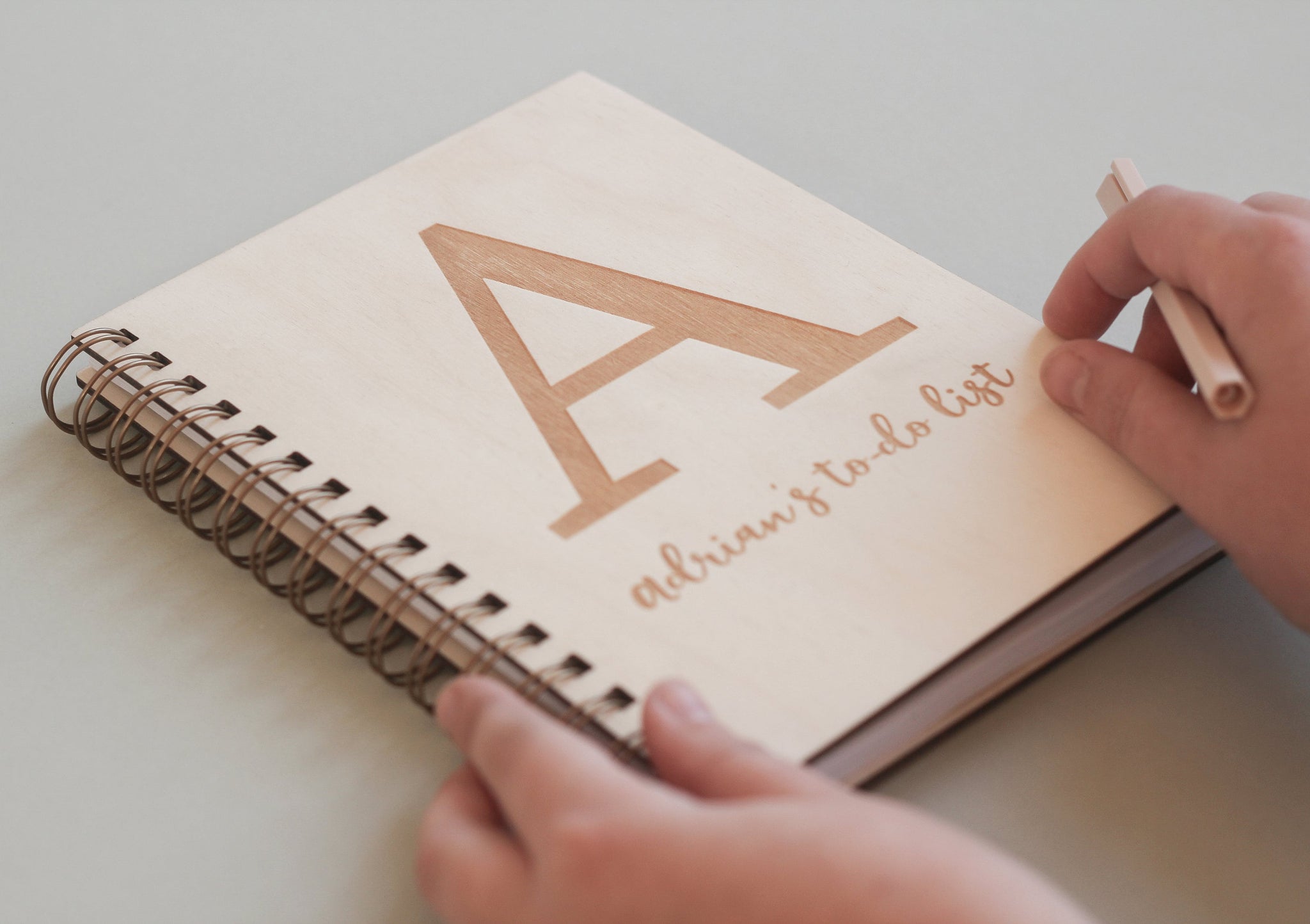 Personalised Journal, Wooden Notebook