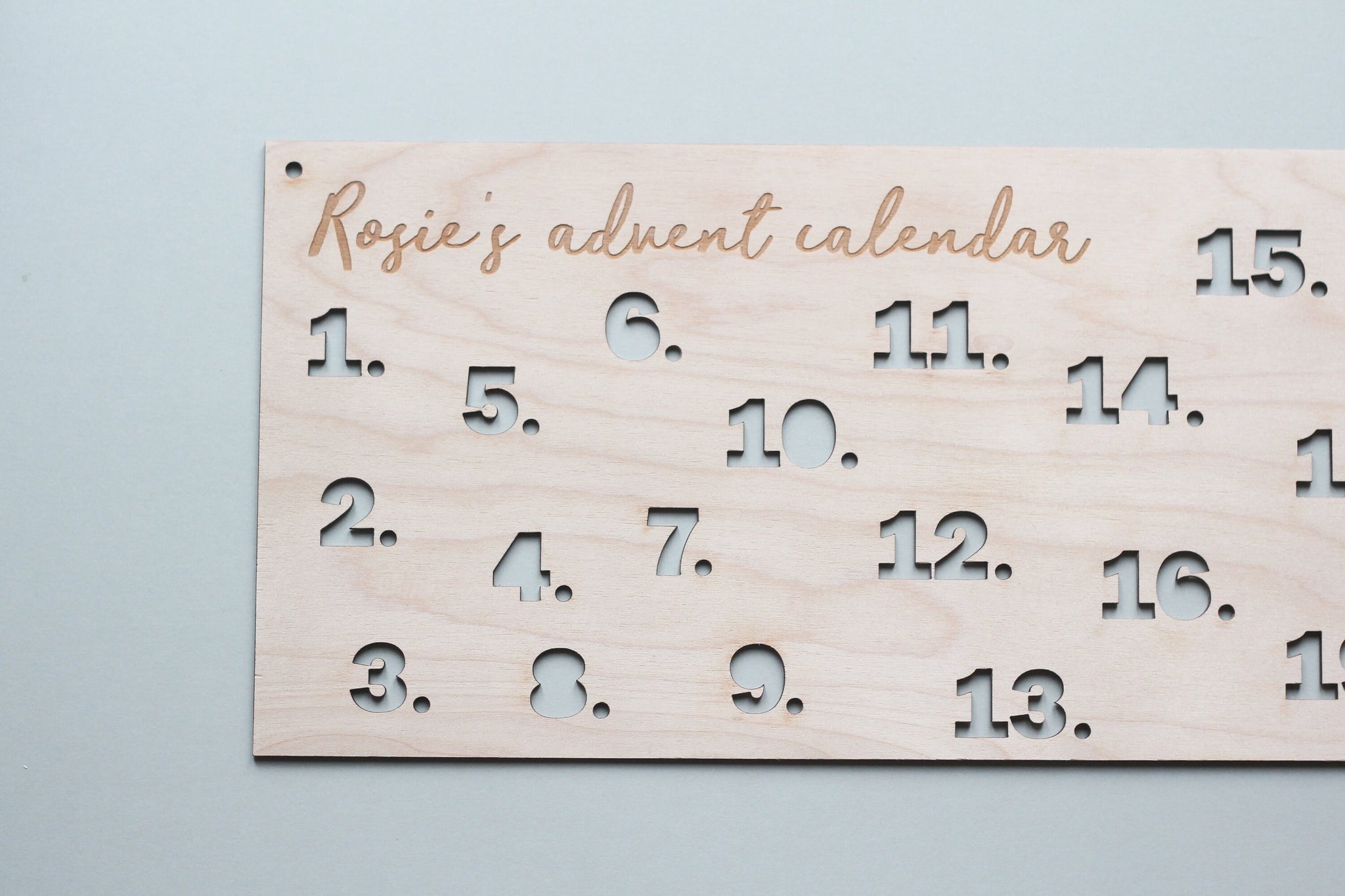 Advent Calendar Wooden Advent Calendar, Personalised Calendar