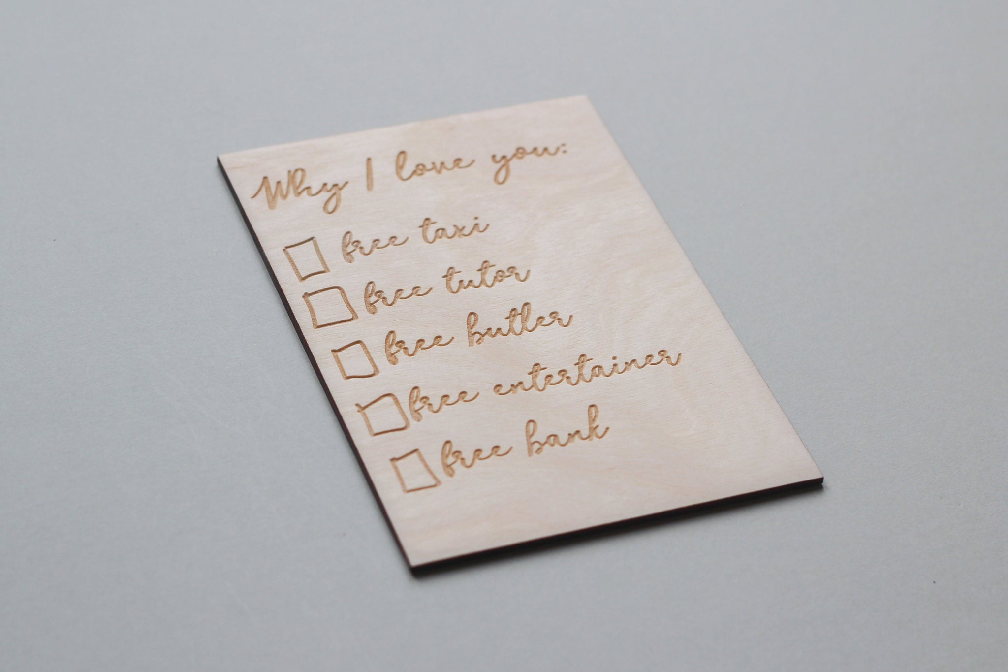 Wooden Card, Father's Day Card