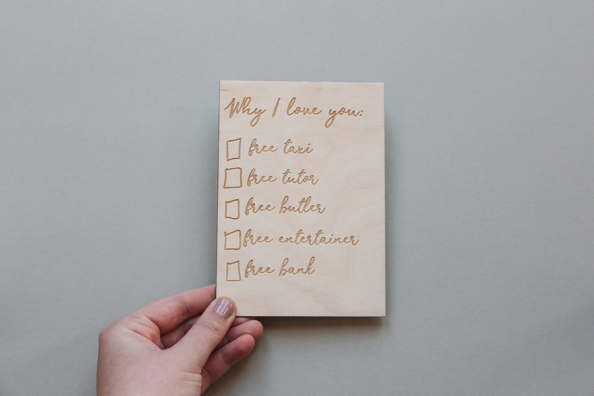 Wooden Card, Father's Day Card