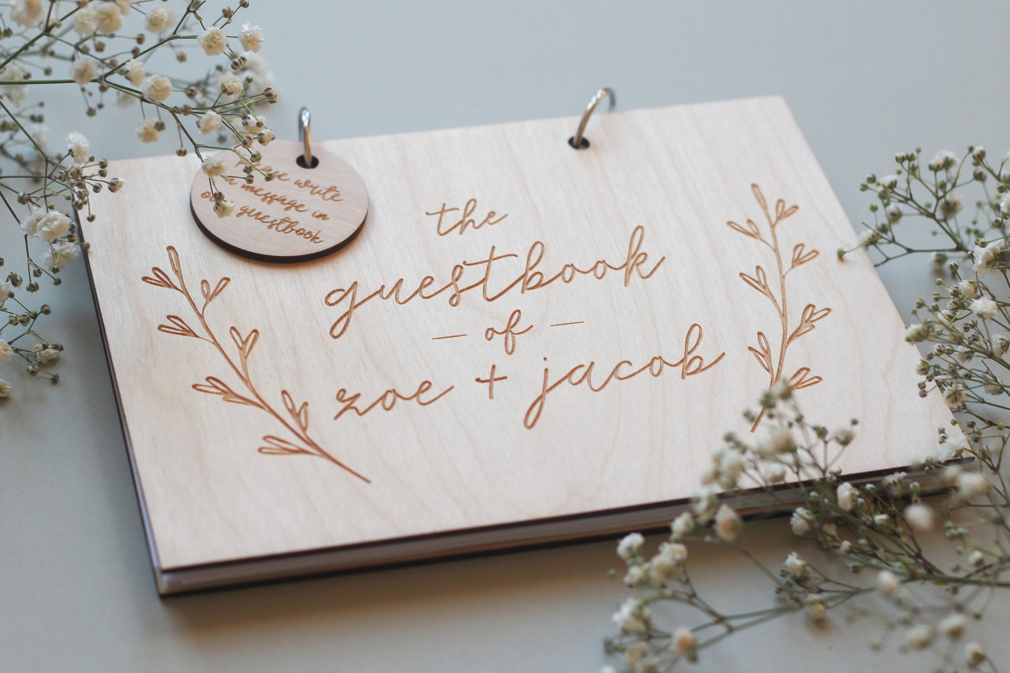 Rustic Guestbook, Wedding Guest Book