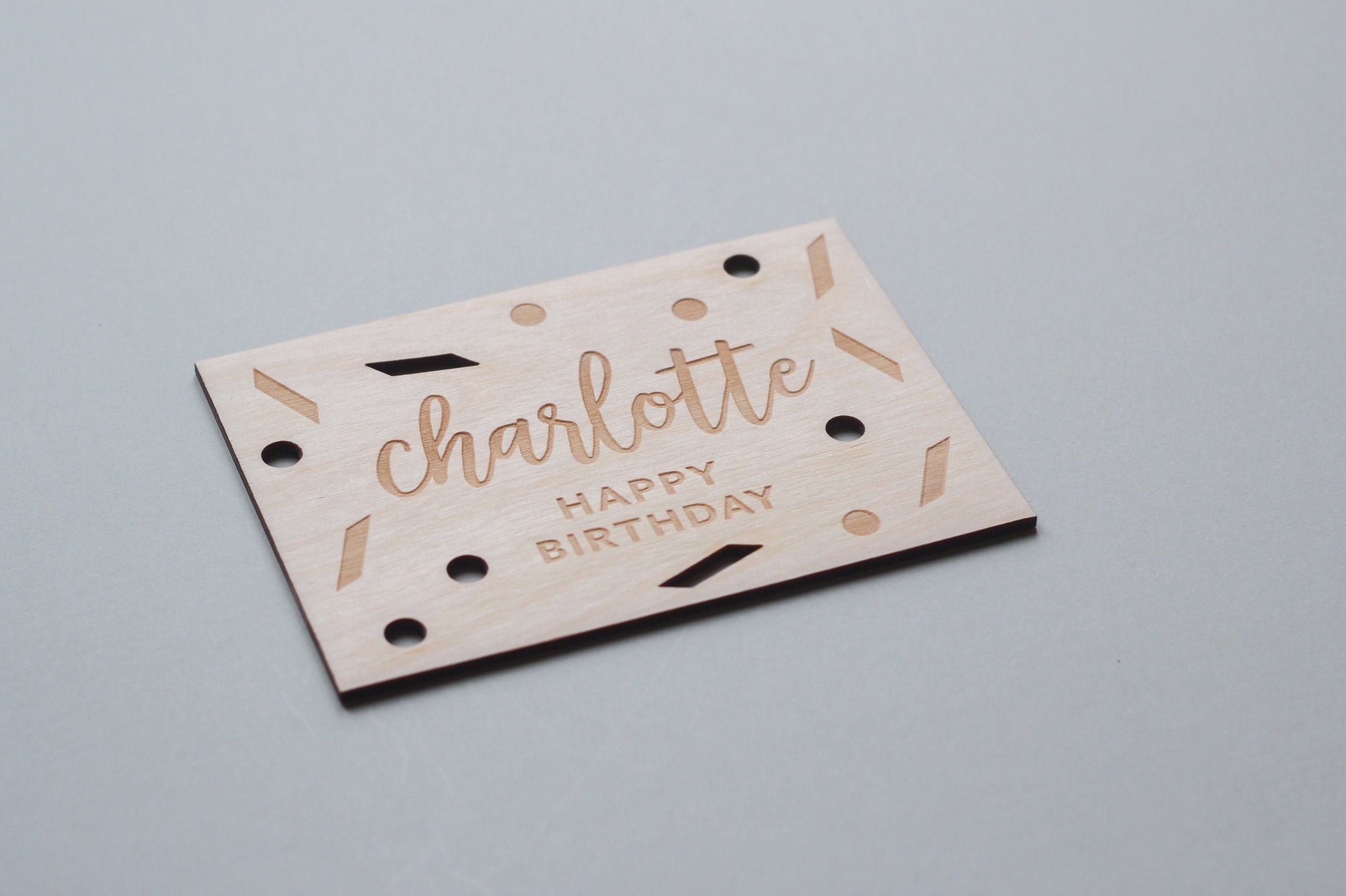 Personalised Wooden Birthday Card - Birthday Card, Wooden Card
