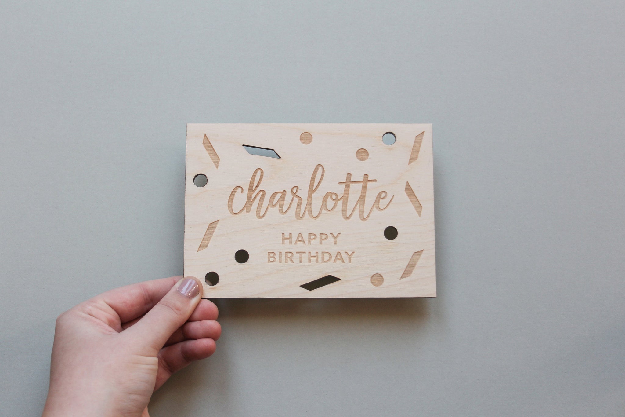 Personalised Wooden Birthday Card - Birthday Card, Wooden Card