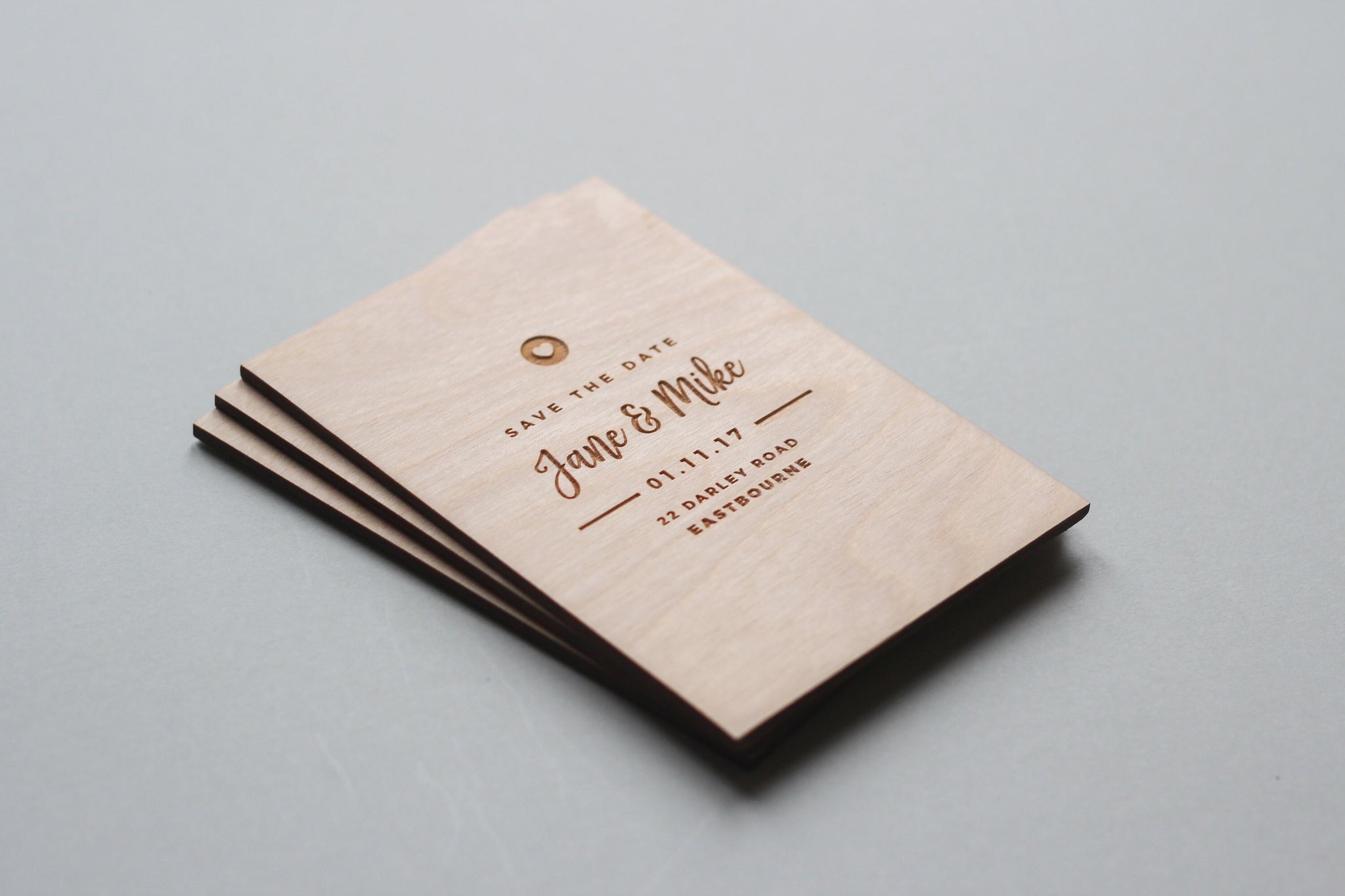 Wooden Save The Date Card, Save The Date Wood