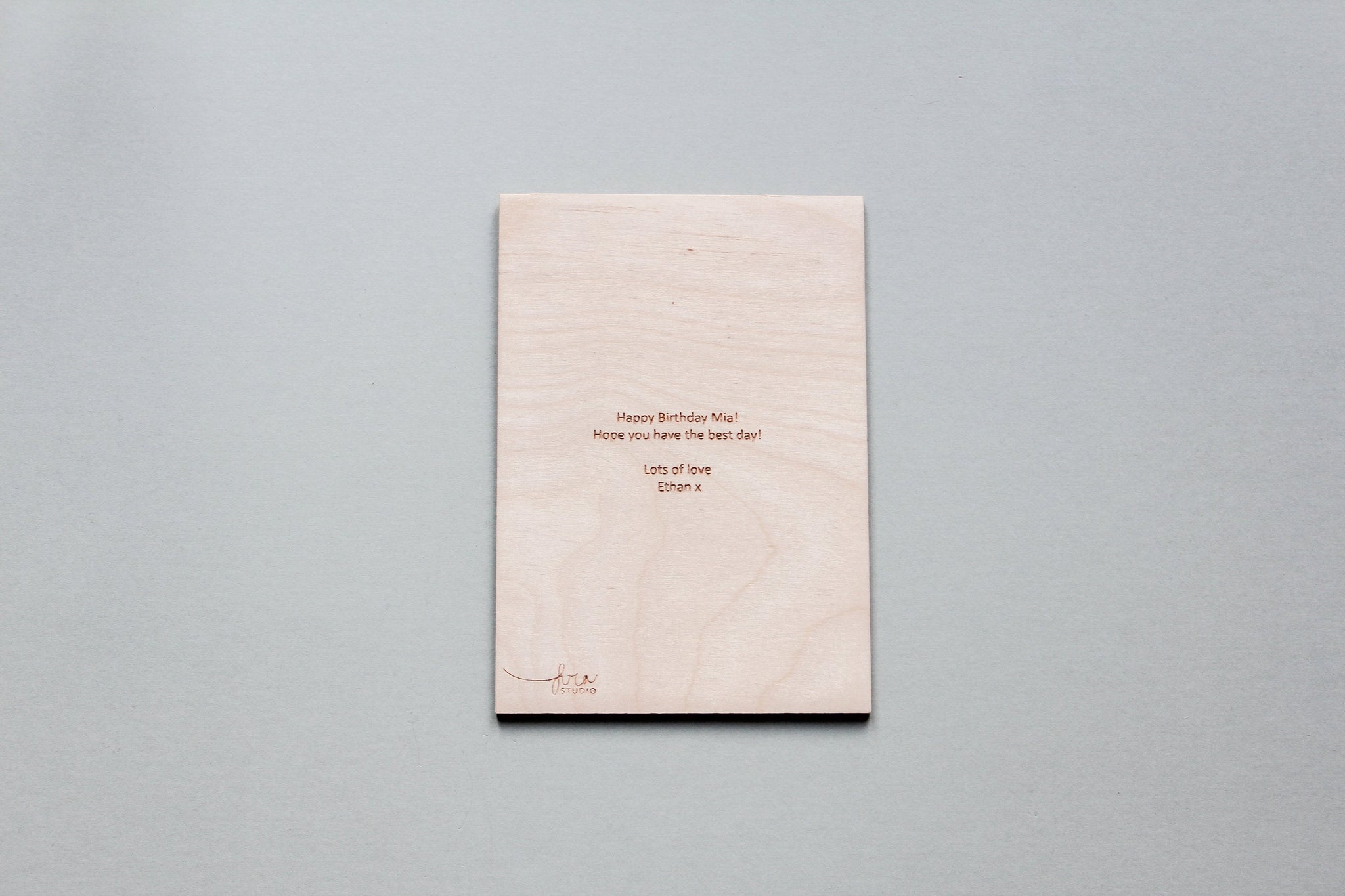 Mother's Day Card, Wooden Love Card