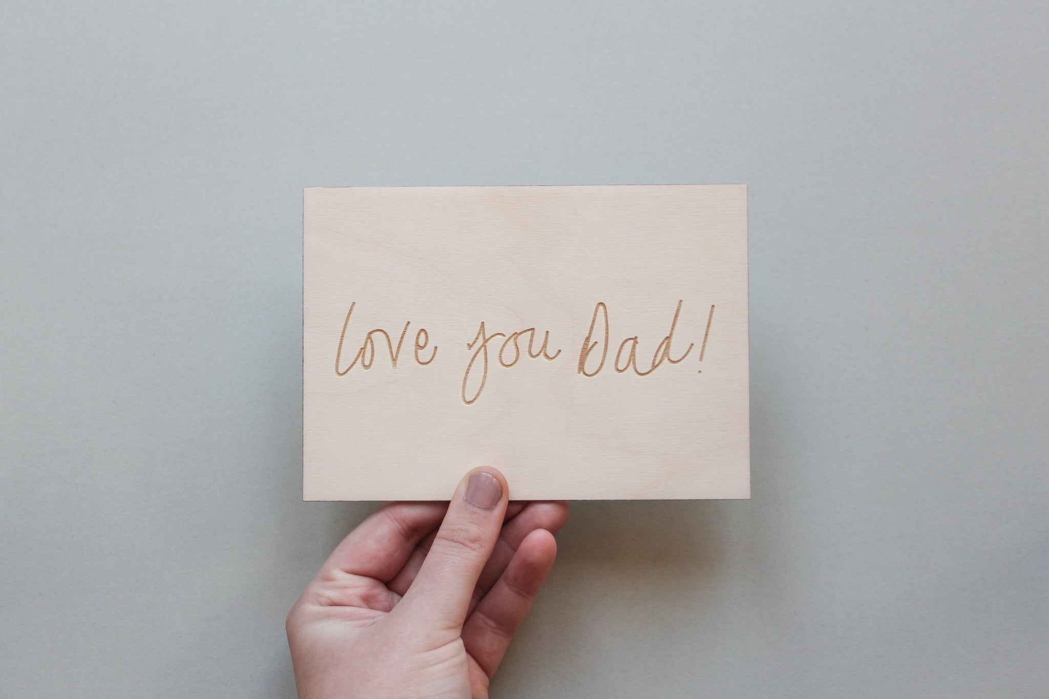 Father's Day Card, Wooden Card