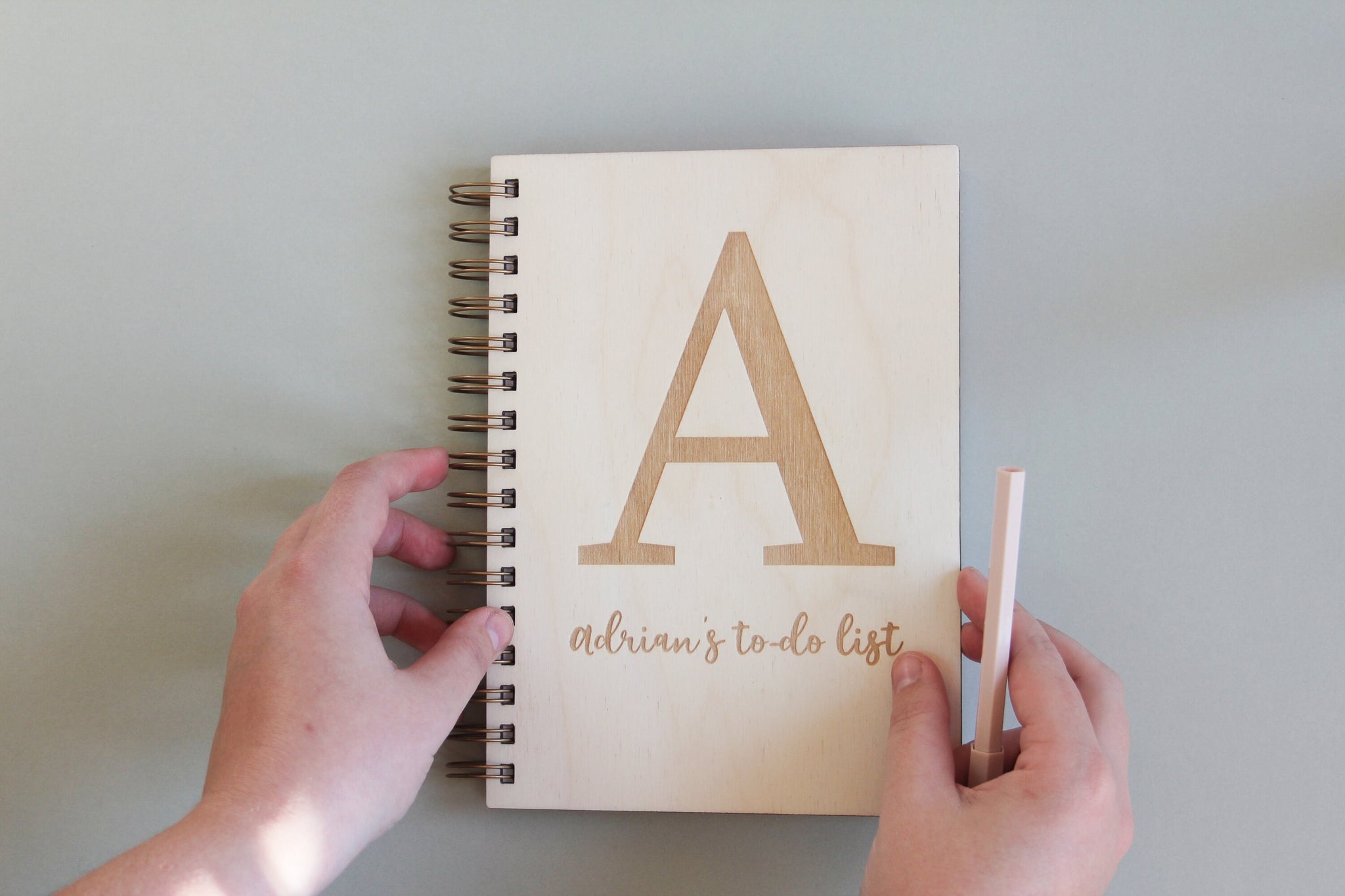 Personalised Journal, Wooden Notebook