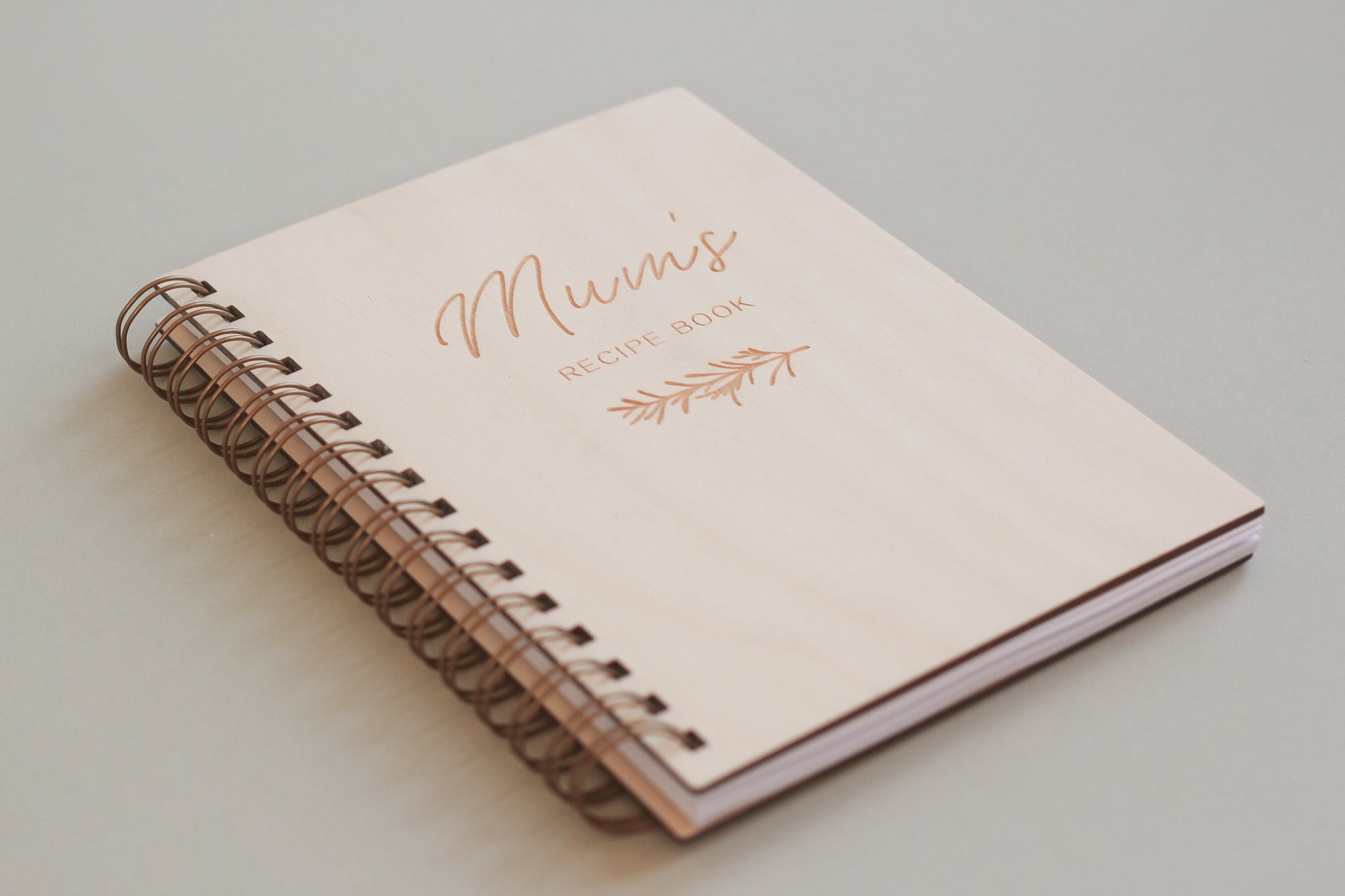 Blank Recipe Book Custom Made, Engraved And Spiral Bound