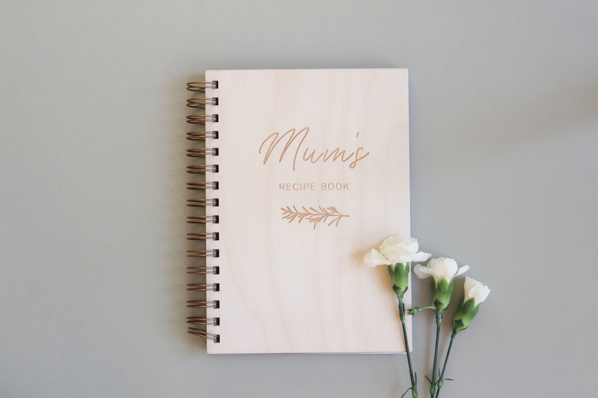 Blank Recipe Book Custom Made, Engraved And Spiral Bound