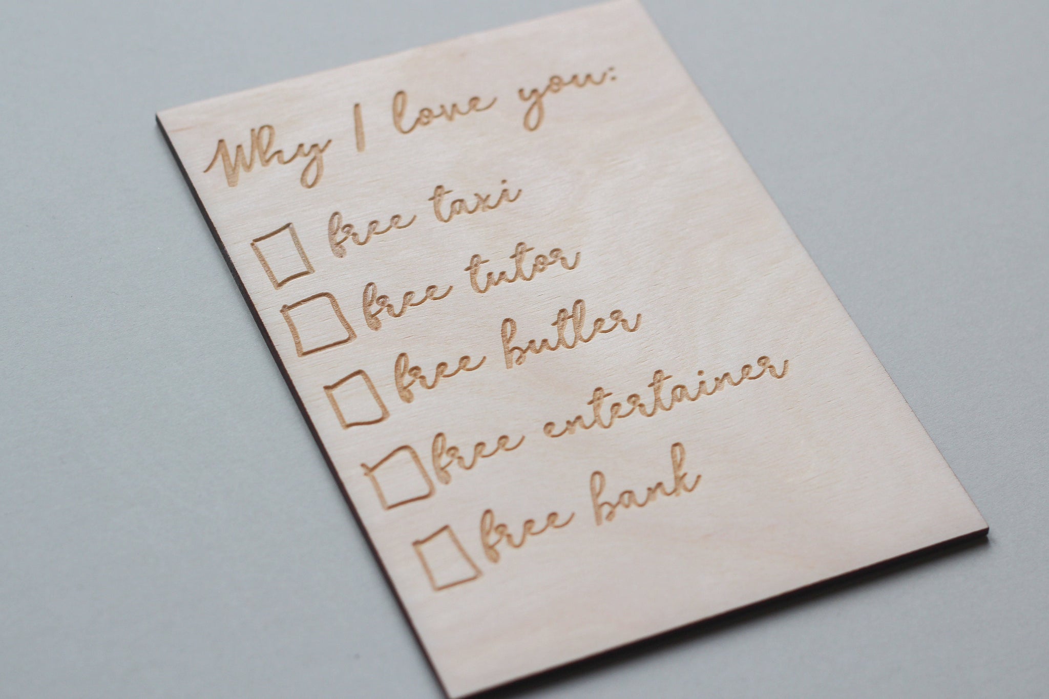 Wooden Card, Father's Day Card