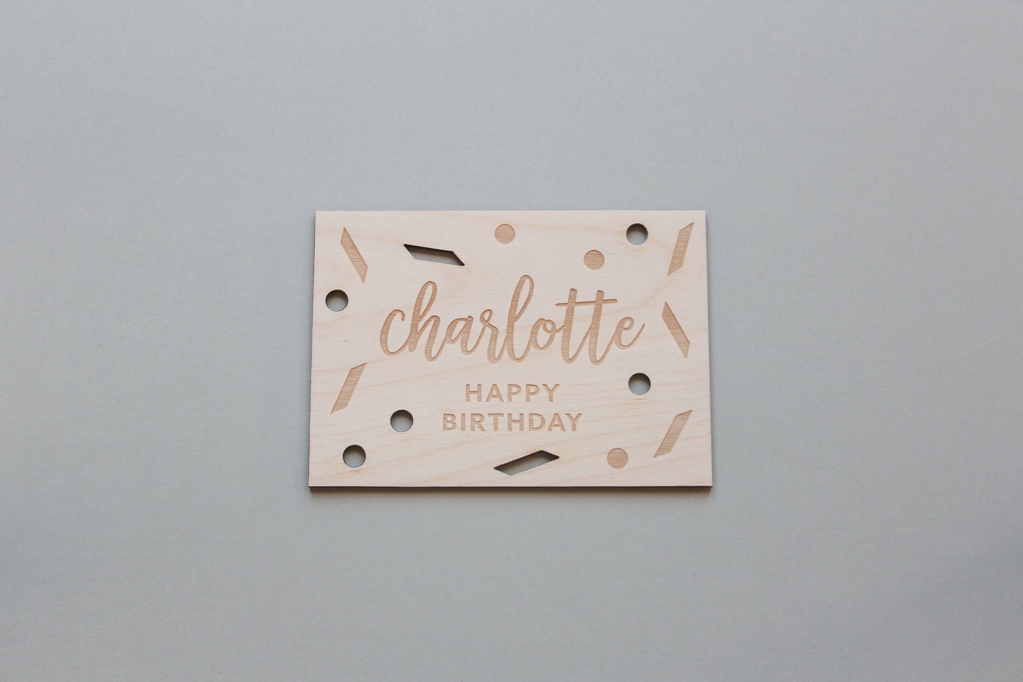 Personalised Wooden Birthday Card - Birthday Card, Wooden Card
