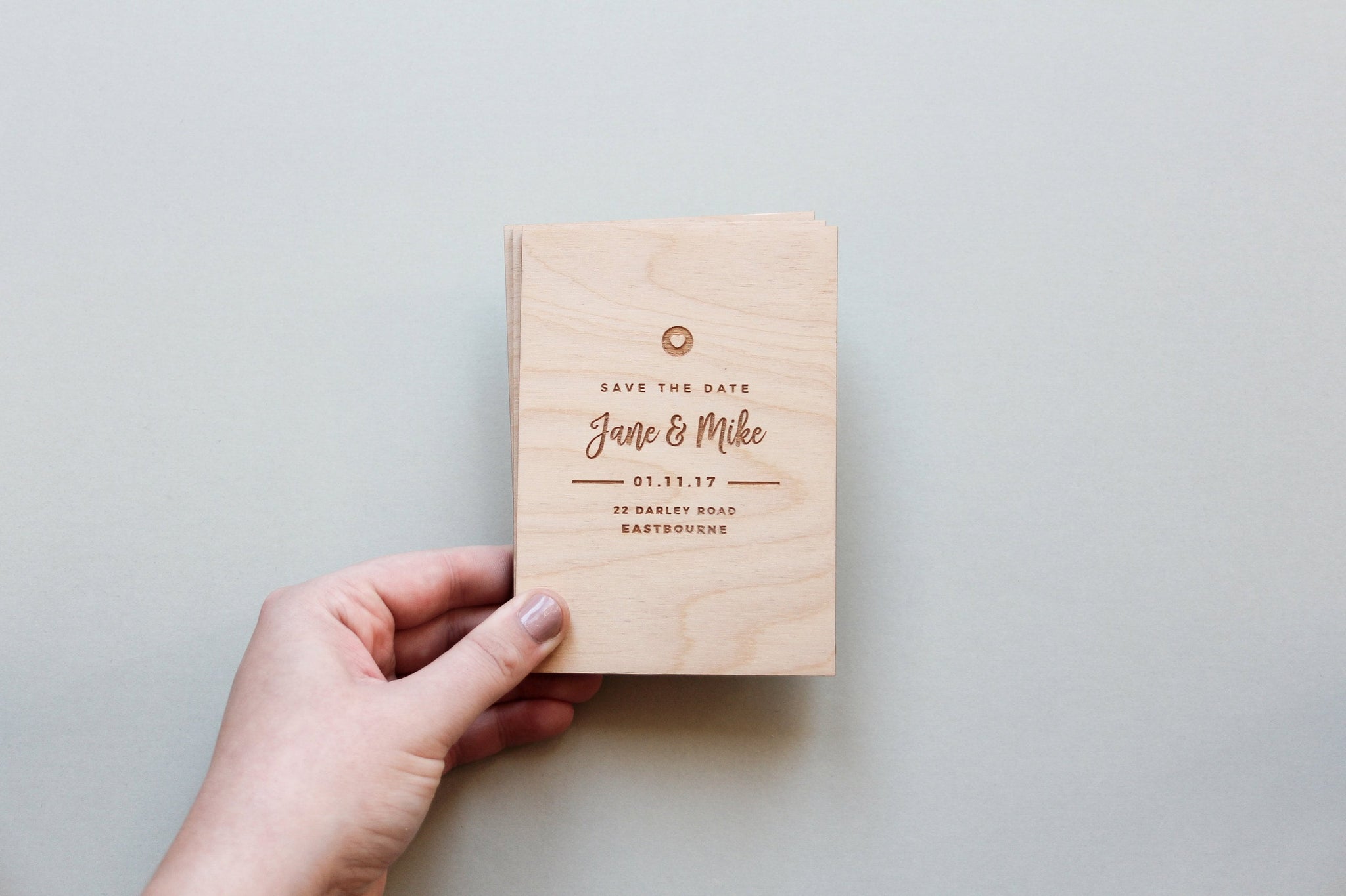 Wooden Save The Date Card, Save The Date Wood