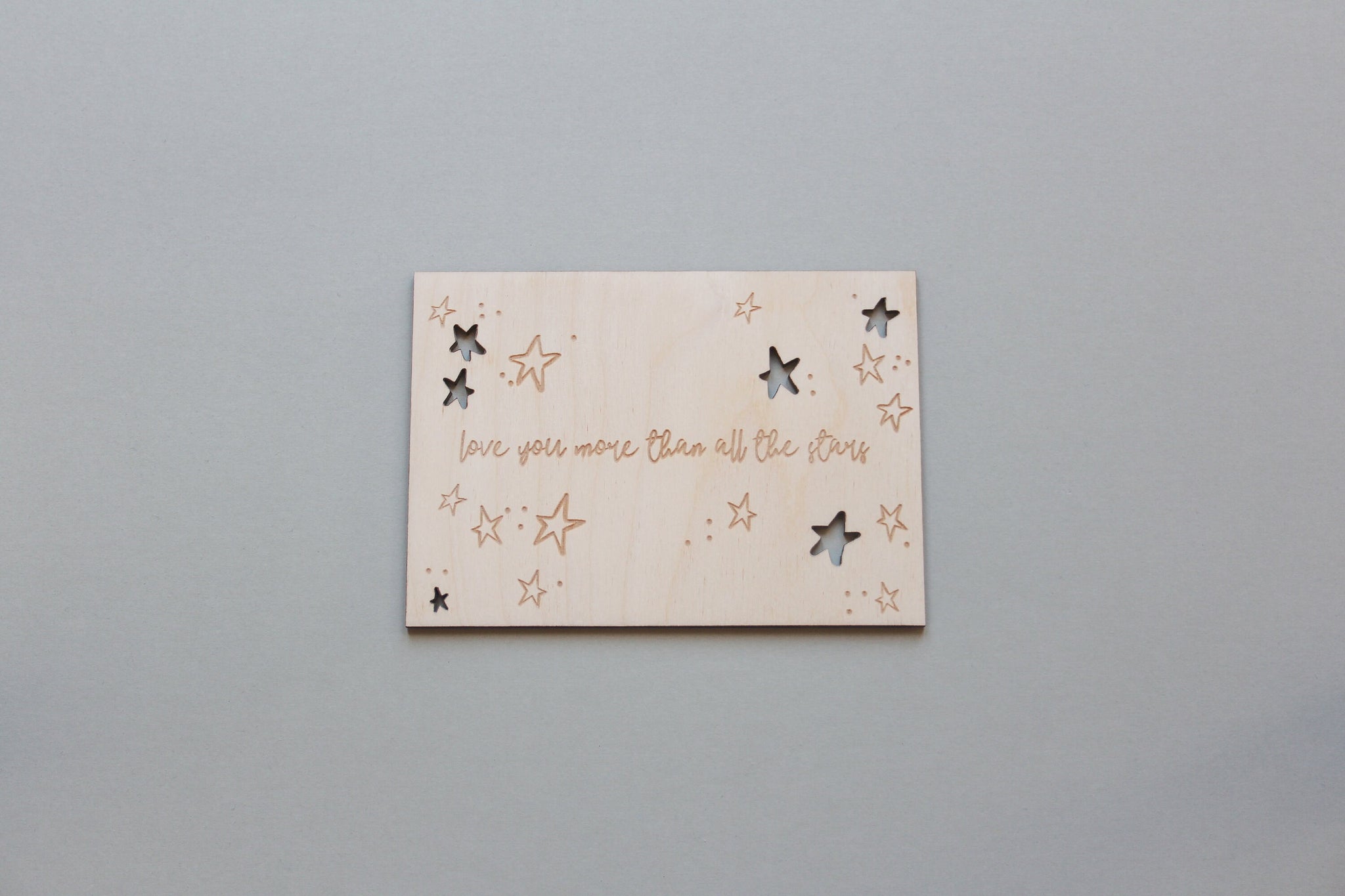 Love You Card, Wooden Valentine's Card