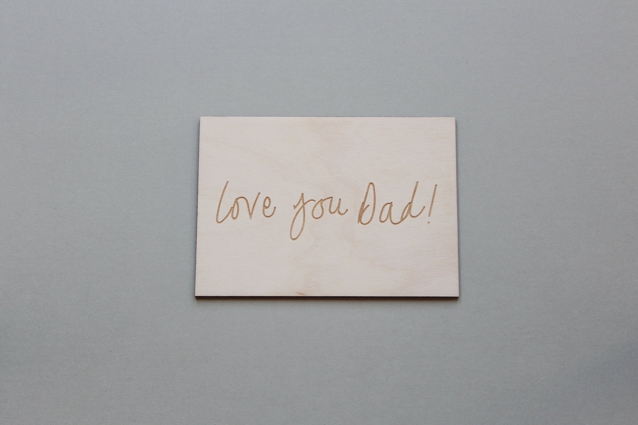 Father's Day Card, Wooden Card