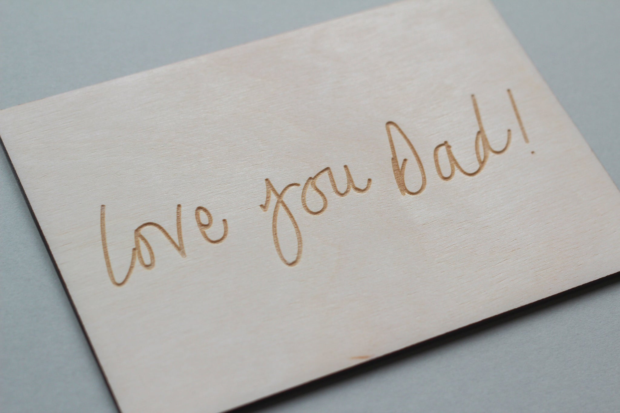 Father's Day Card, Wooden Card