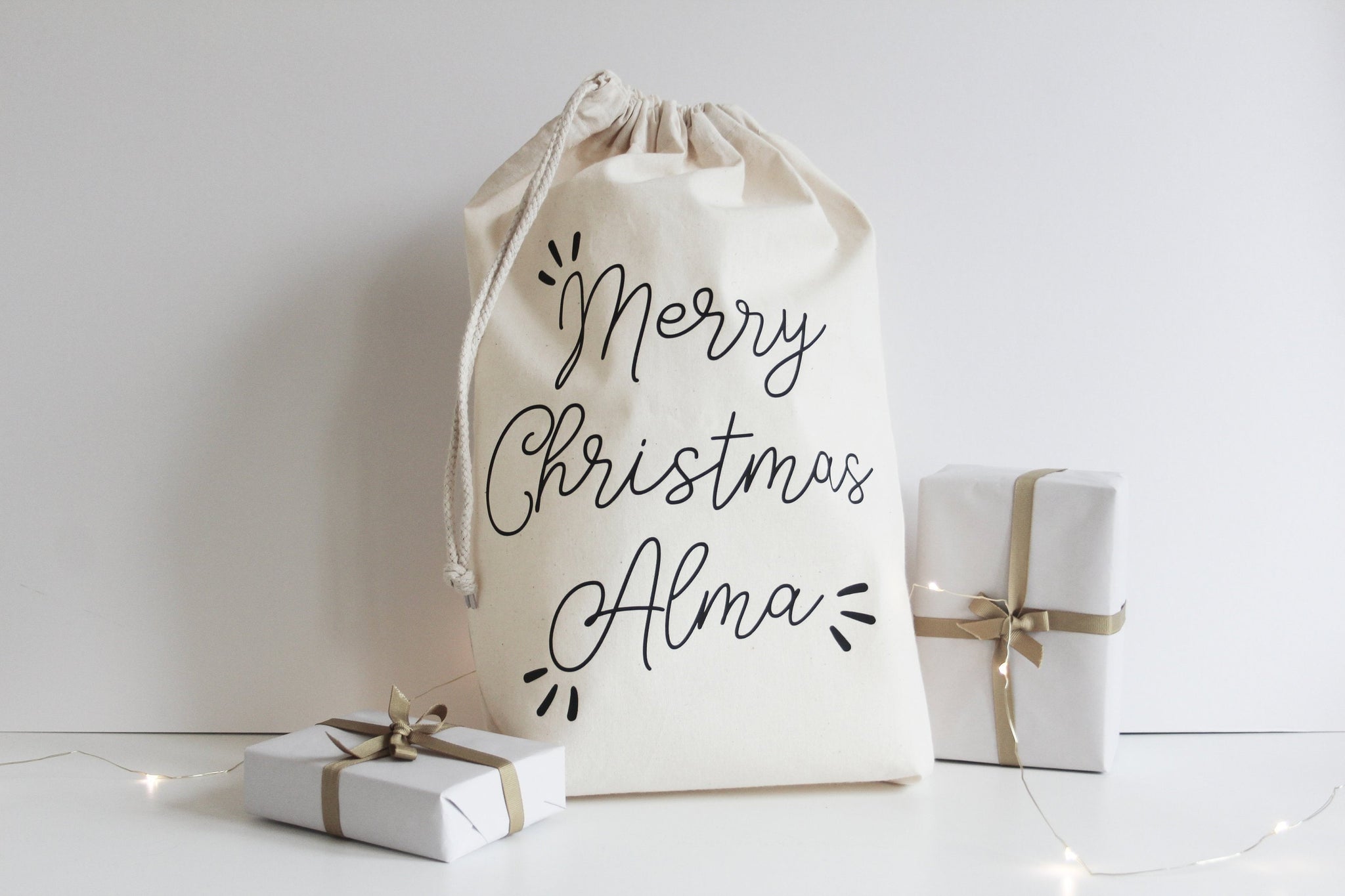 Christmas Eve Bag, Personalised Santa Sack
