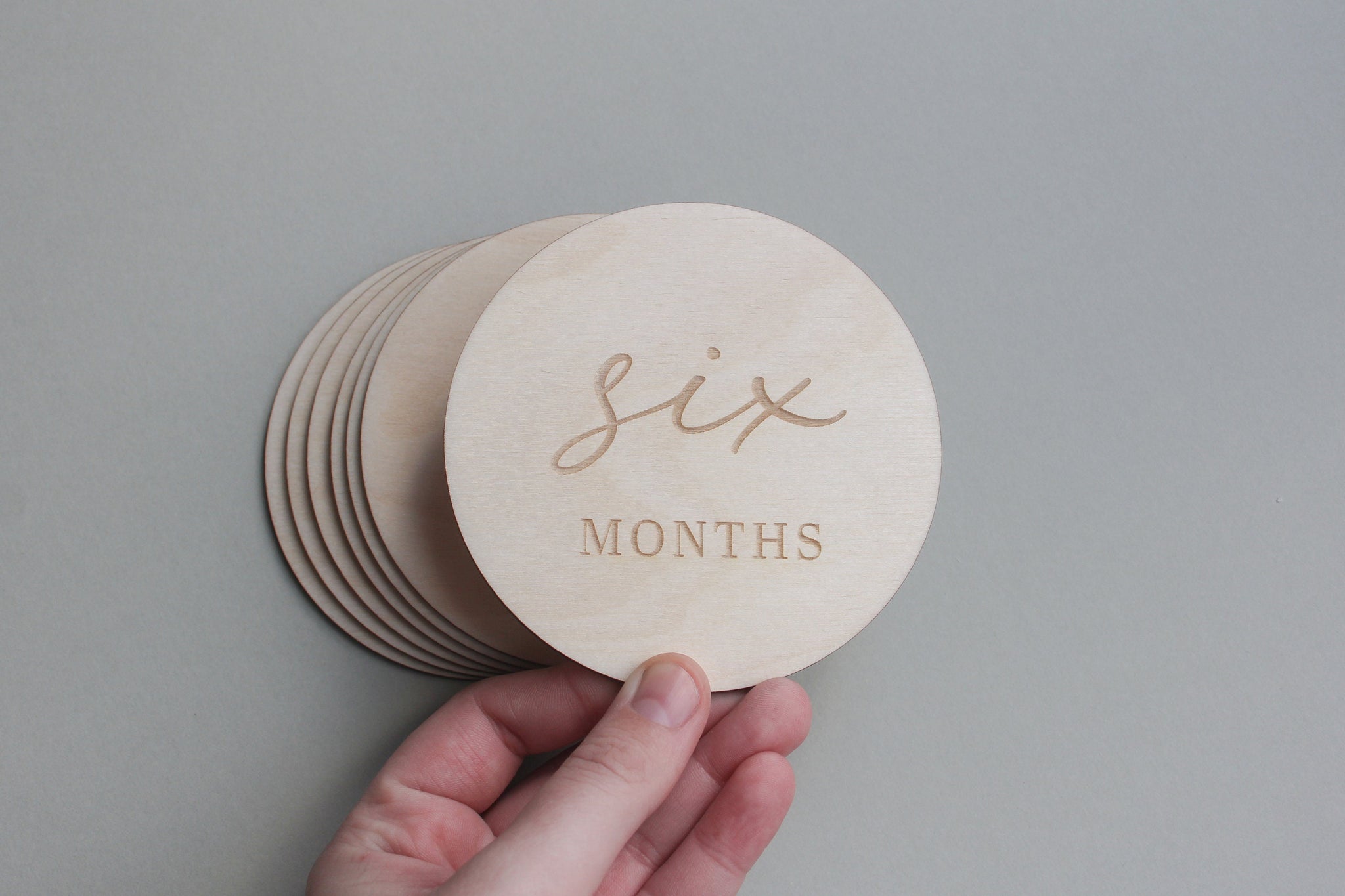 Wooden Baby Milestones,Monthly Milestone Cards