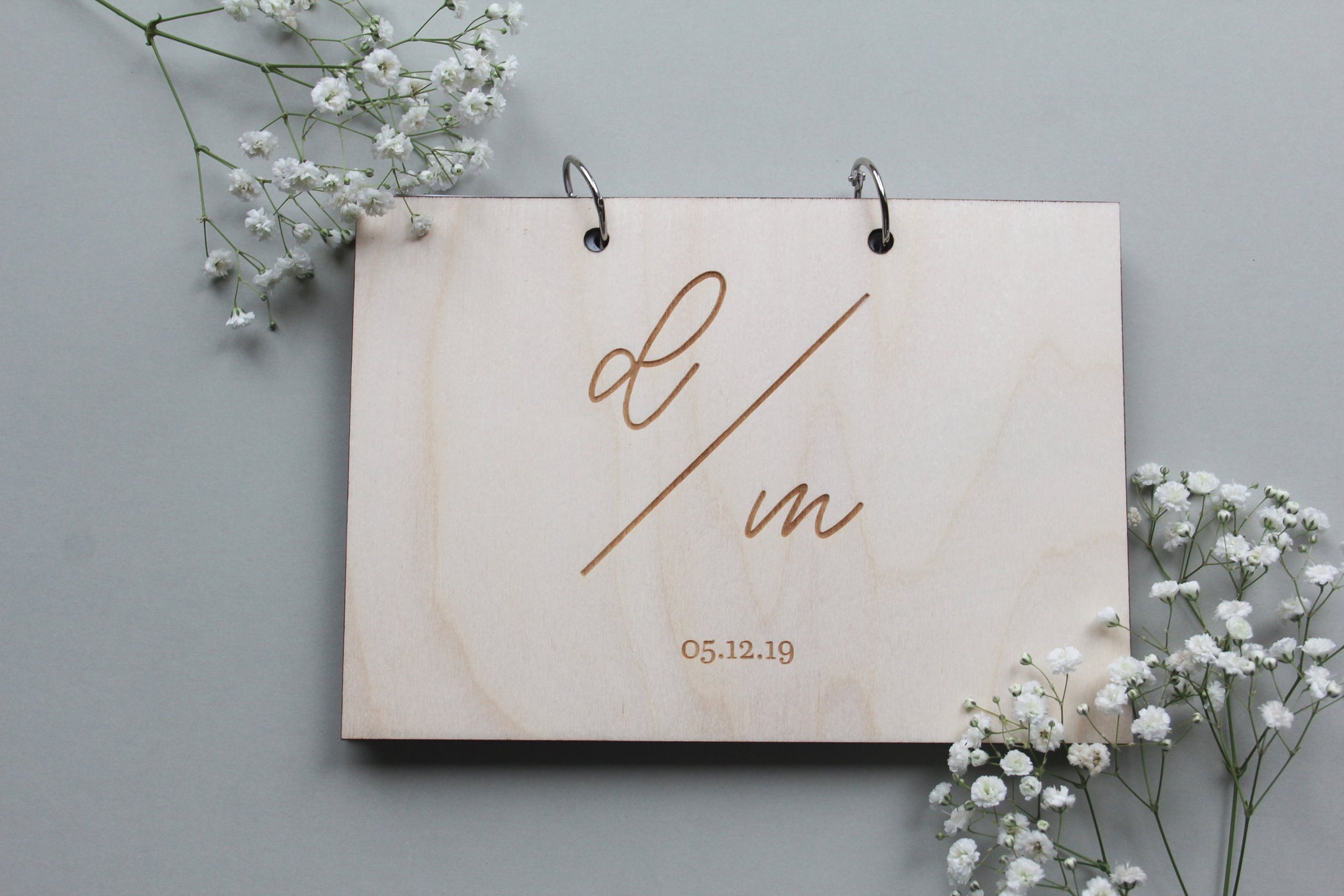 Simple Wedding Guest Book, Initial Wedding Guest Book