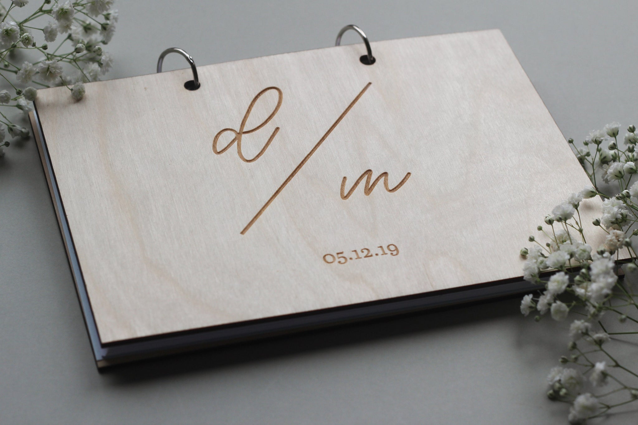 Simple Wedding Guest Book, Initial Wedding Guest Book