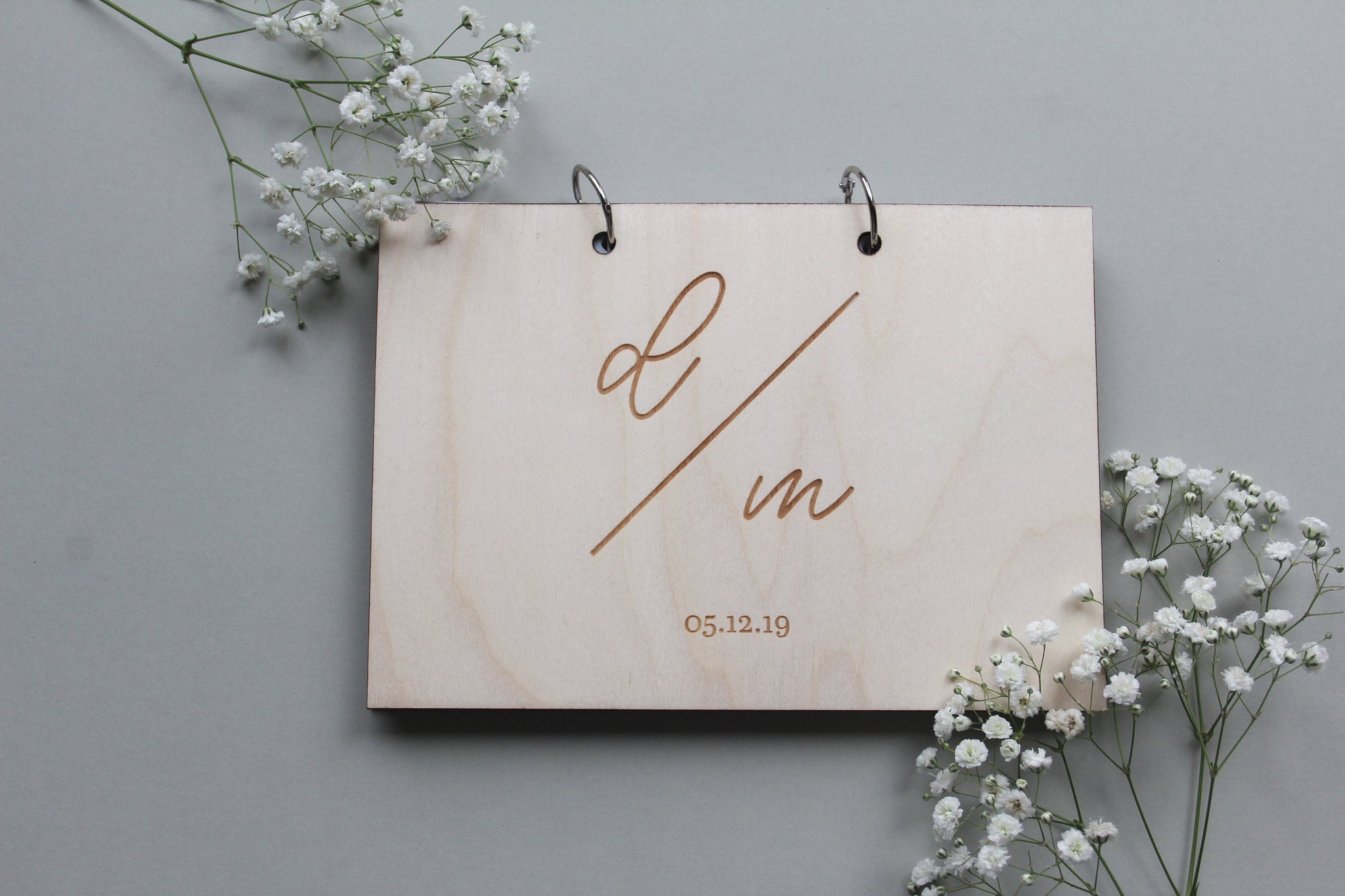 Simple Wedding Guest Book, Initial Wedding Guest Book