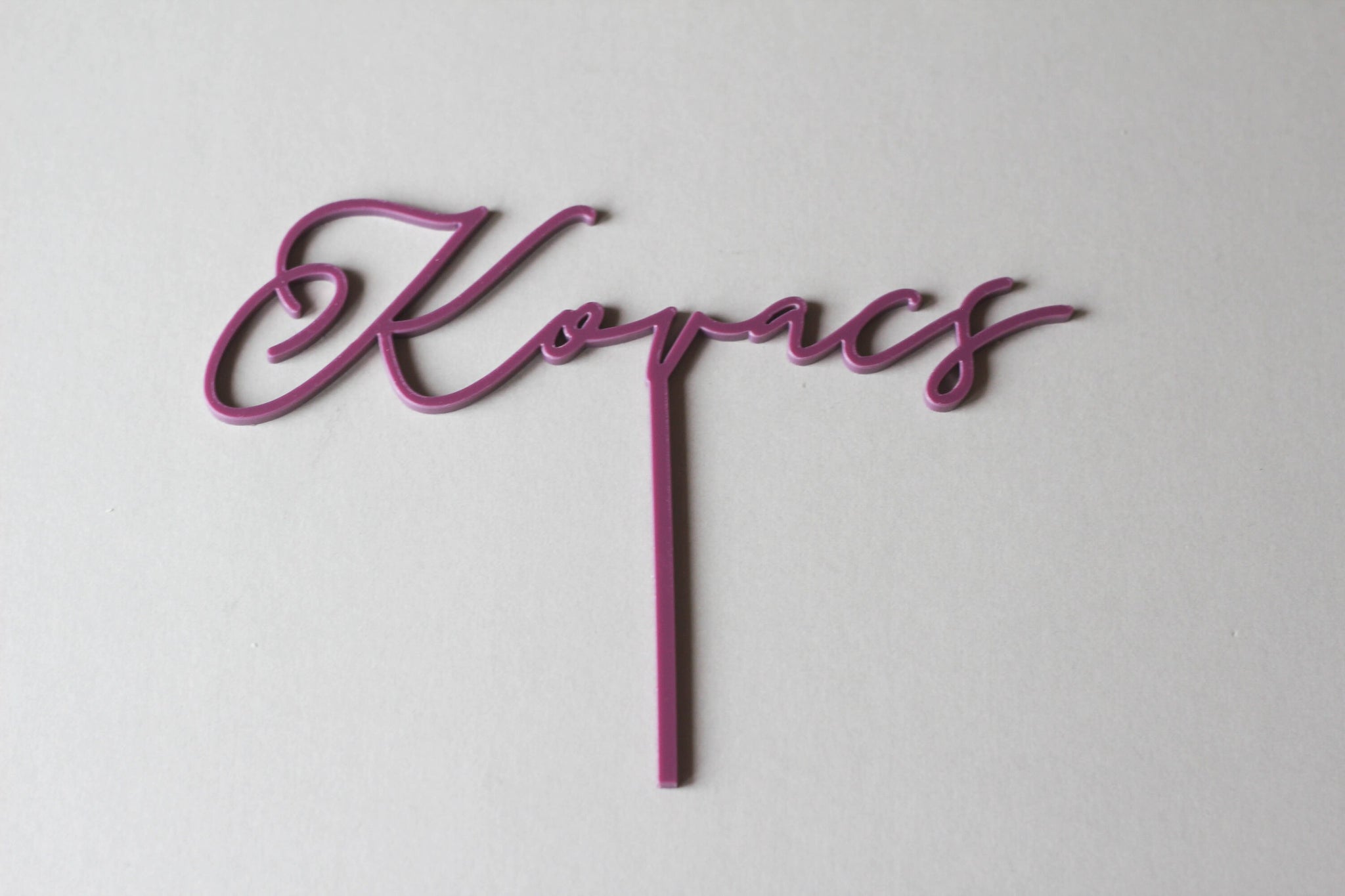 Surname Wedding Cake Topper - A Minimal Wedding Cake Topper That Compliments Any Wedding Cake And Decor