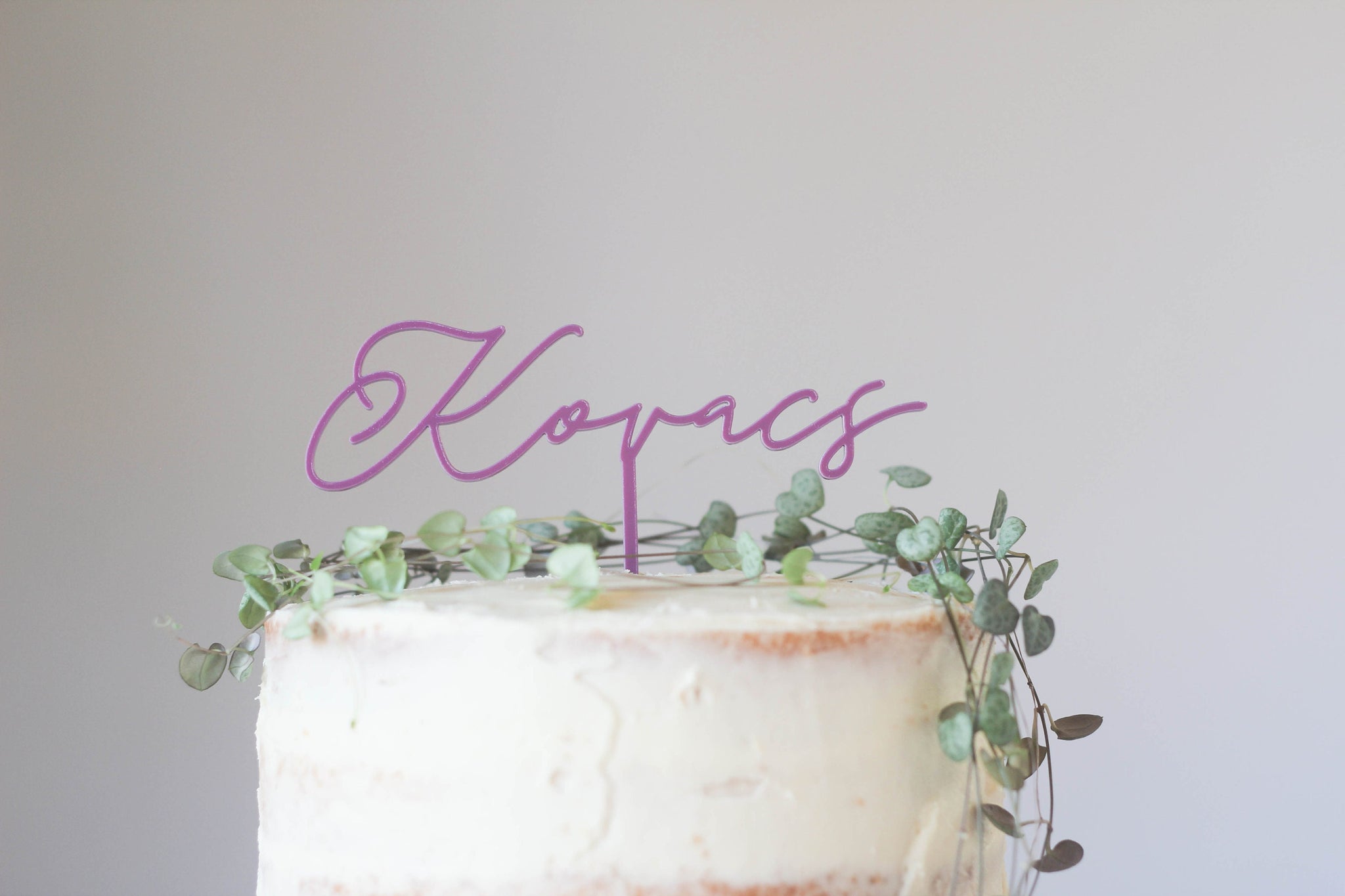 Surname Wedding Cake Topper - A Minimal Wedding Cake Topper That Compliments Any Wedding Cake And Decor