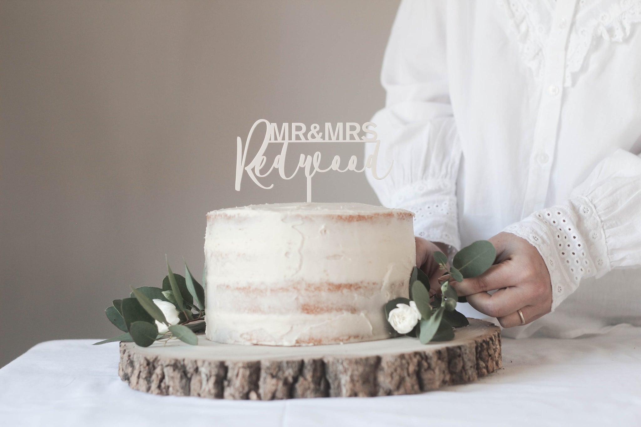 Traditional Mr And Mrs Wedding Cake Topper Custom Made