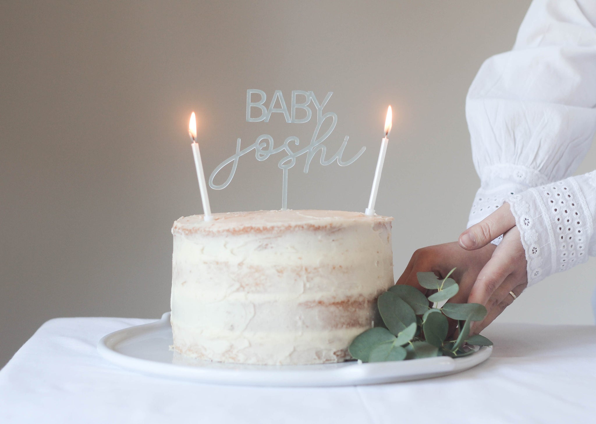 Baby Shower Birthday Cake Topper, Personalised Cake Topper