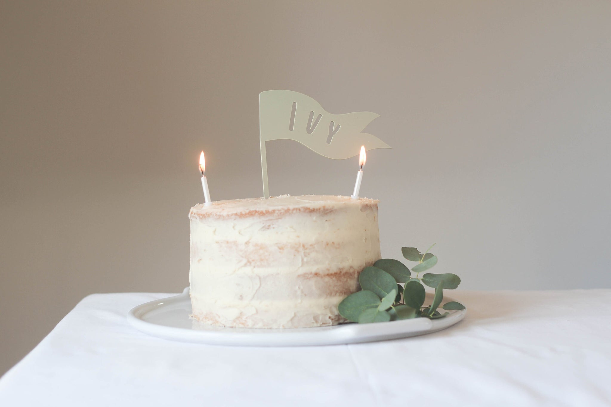 Flag Birthday Name Cake Topper, Personalised Cake Topper