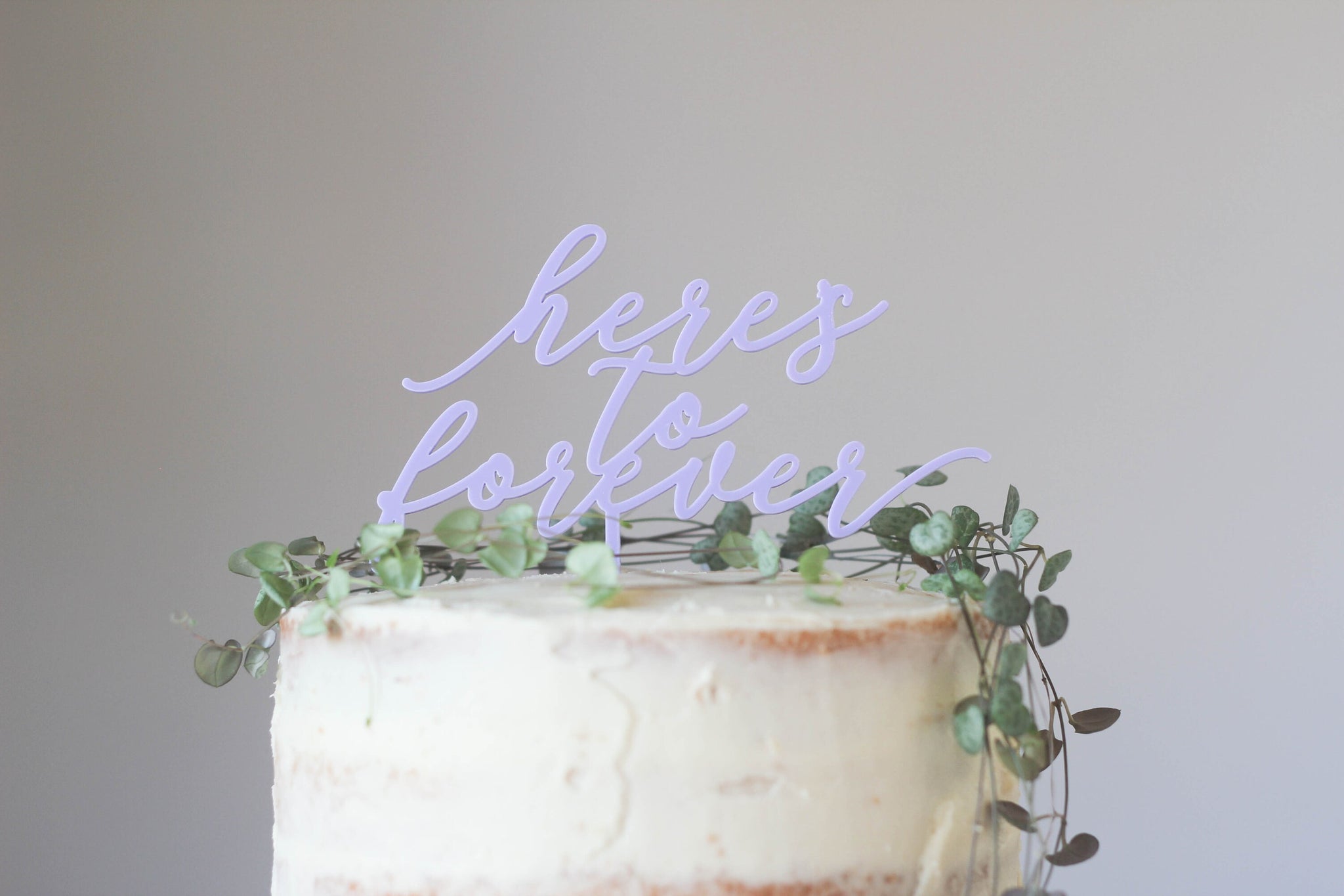 Heres To Forever Wedding Cake Topper, Anniversary Cake Topper