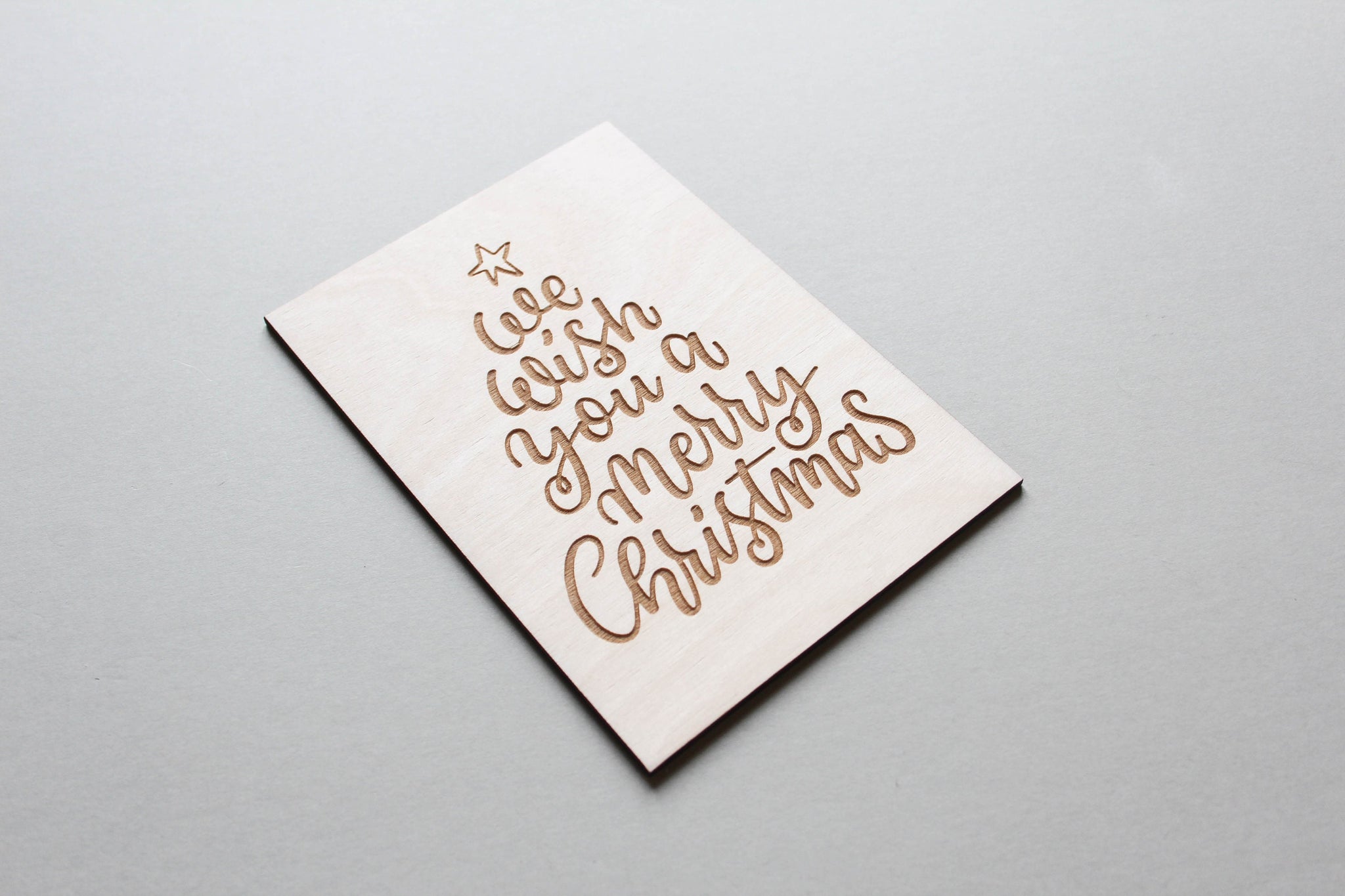 Merry Christmas Card, Rustic Xmas Decor