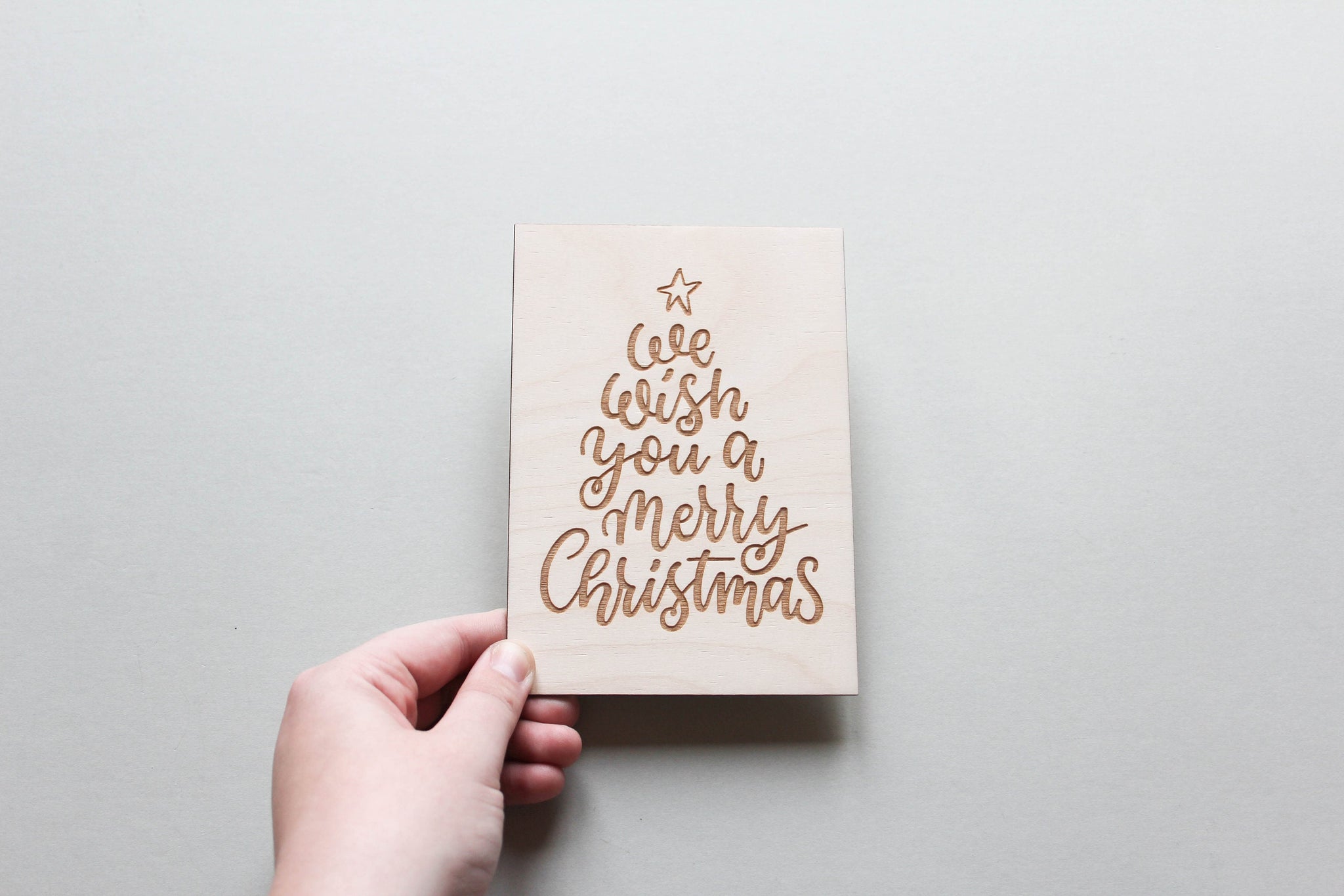 Merry Christmas Card, Rustic Xmas Decor