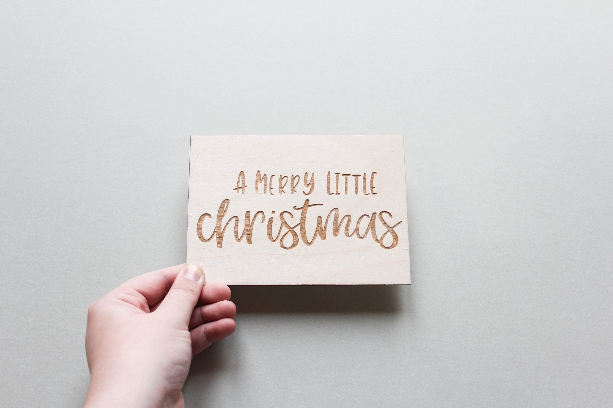 Merry Christmas Card, Rustic Xmas Decor