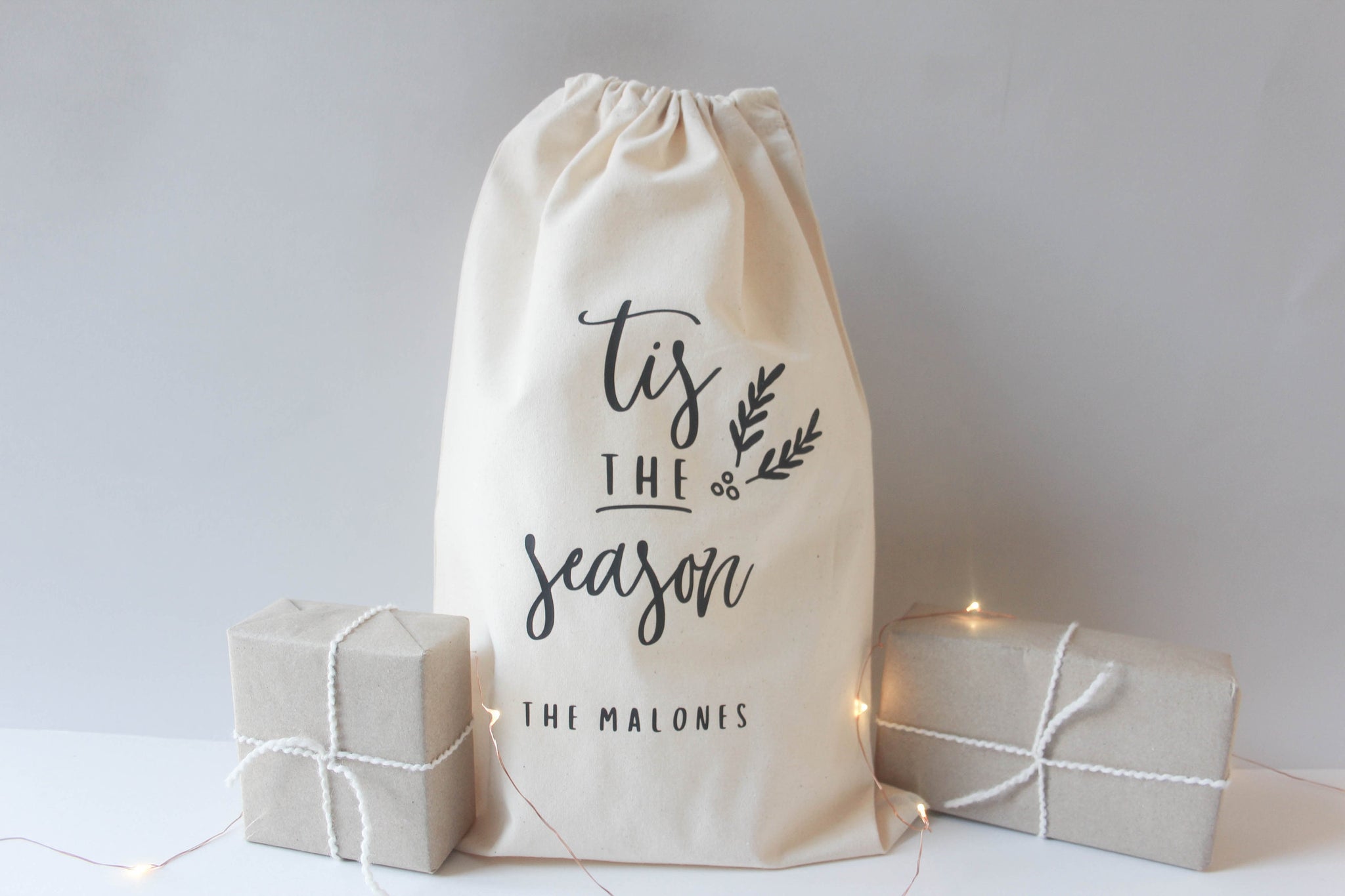 Personalised Family Santa Sack, Christmas Eve Bag