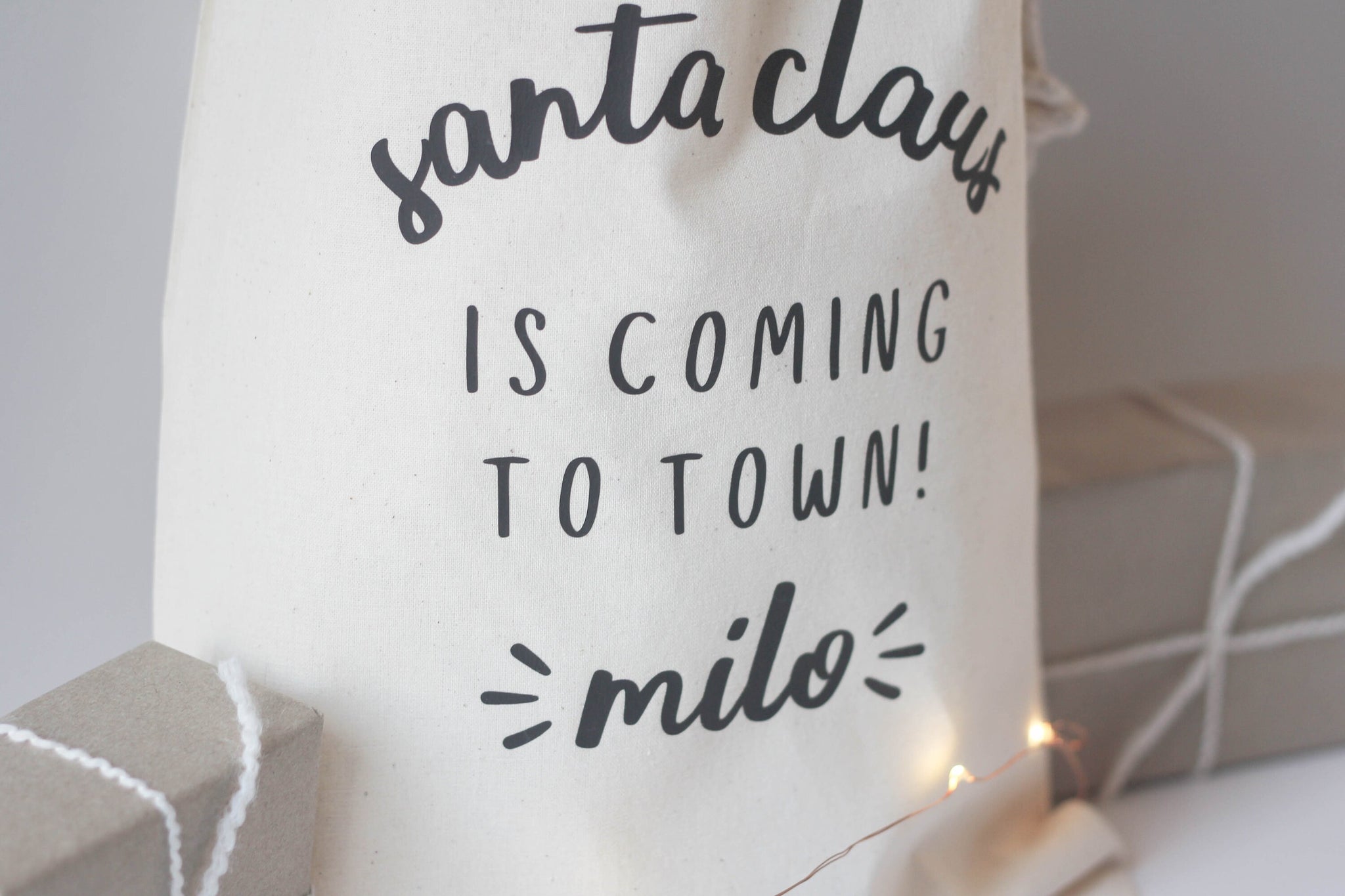 Personalised Santa Sack, Christmas Eve Bag