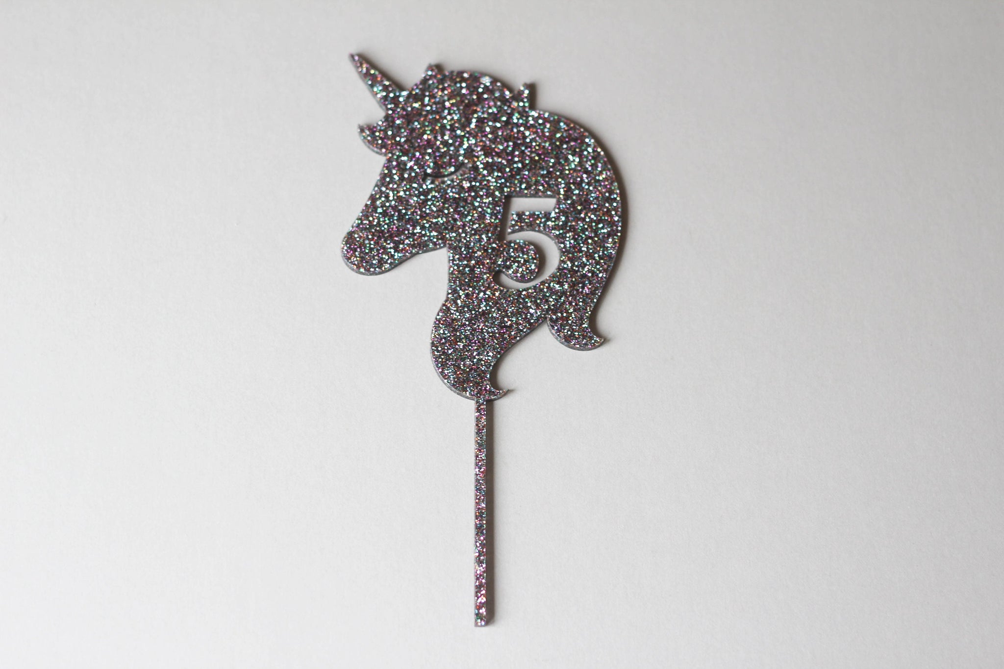 Glitter Unicorn Cake Topper Perfect For A Sparkly And Magical Unicorn Themed Birthday Party, Happy Birthday Cake Topper